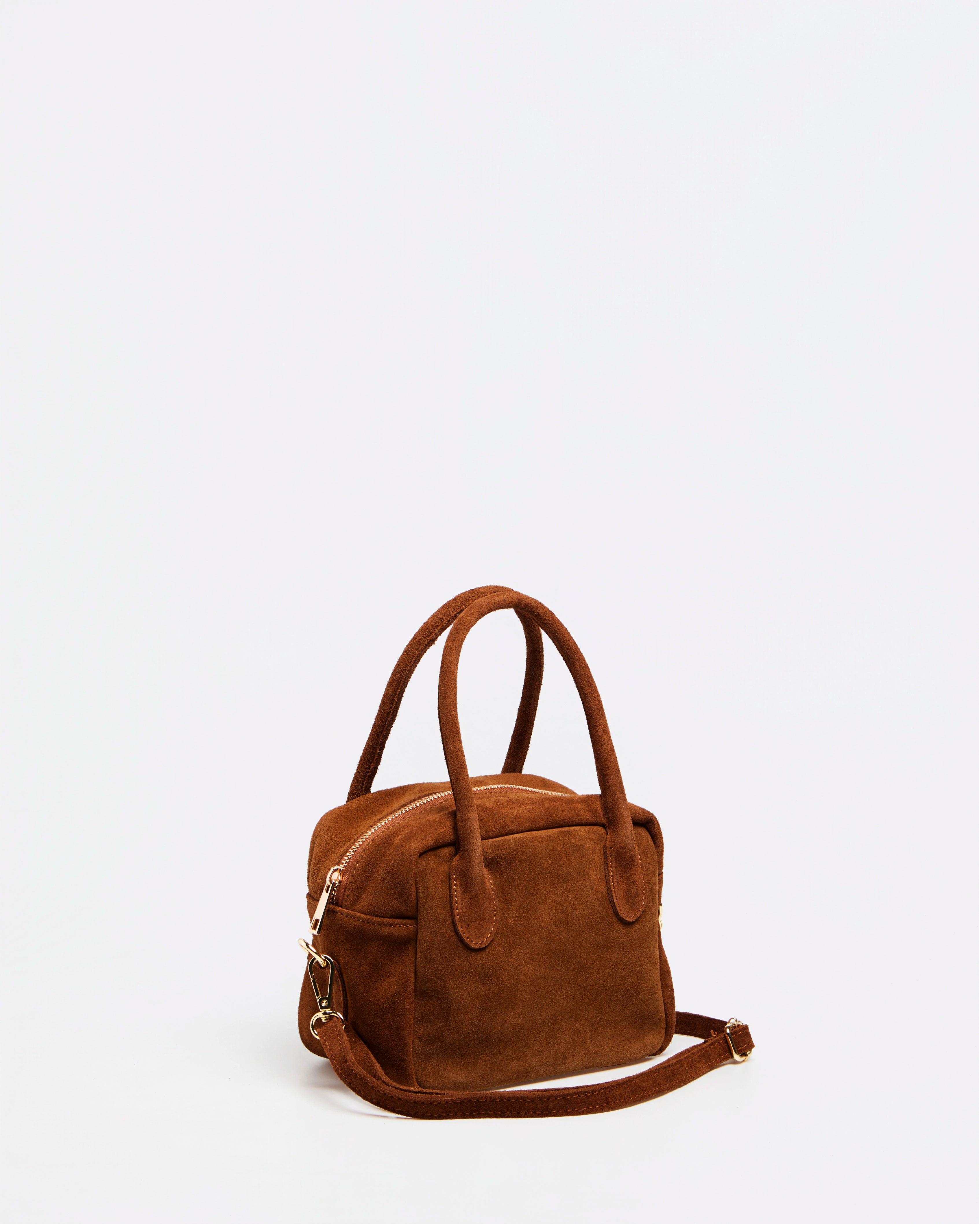 Lasonia Limi Suede Handbag - Burnt Earth