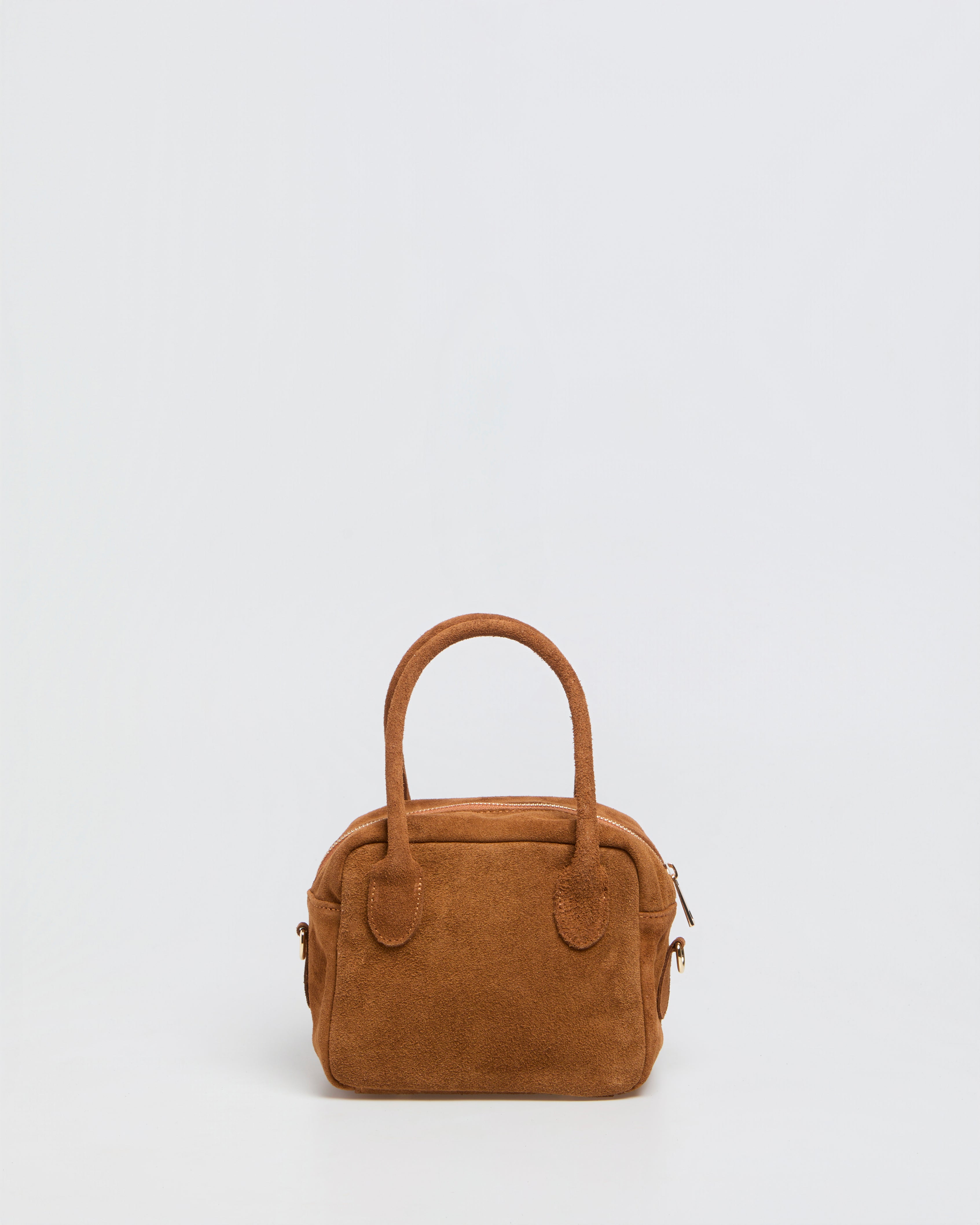 Lasonia Lami Suede Handbag - Cognac