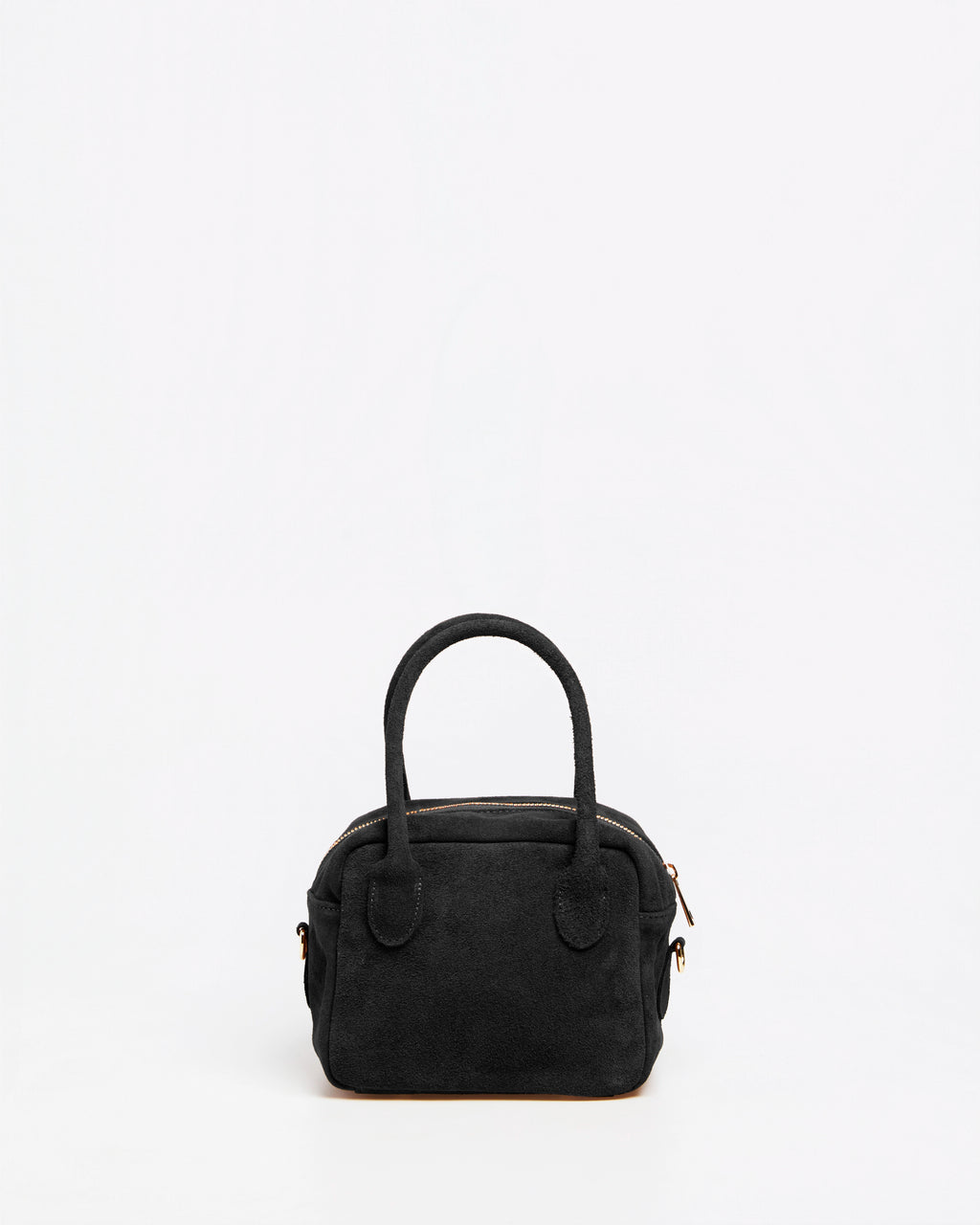 Borsa a Mano Lasonia Lami in Pelle Scamosciata - Nero