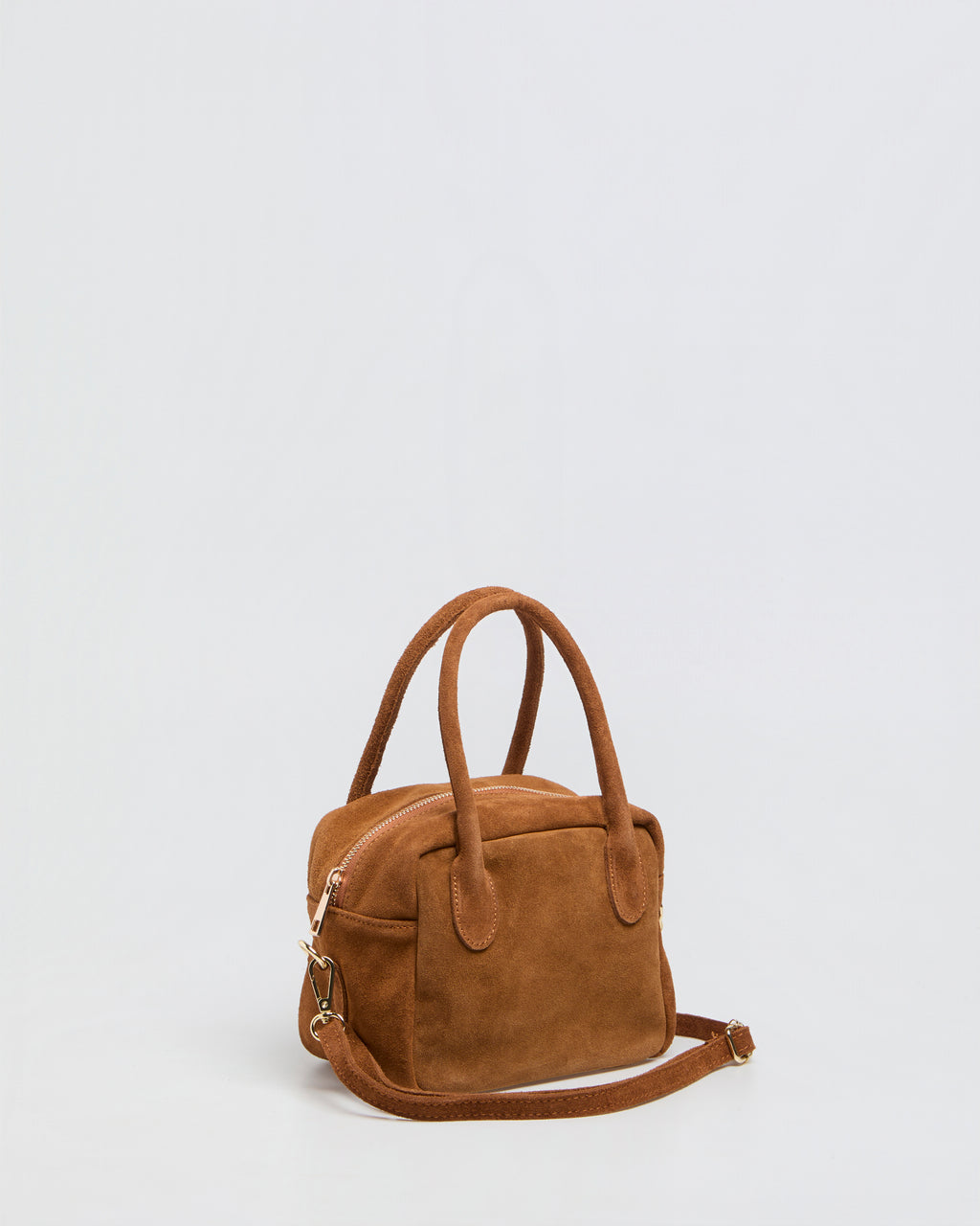 Lasonia Lami Suede Handbag - Cognac