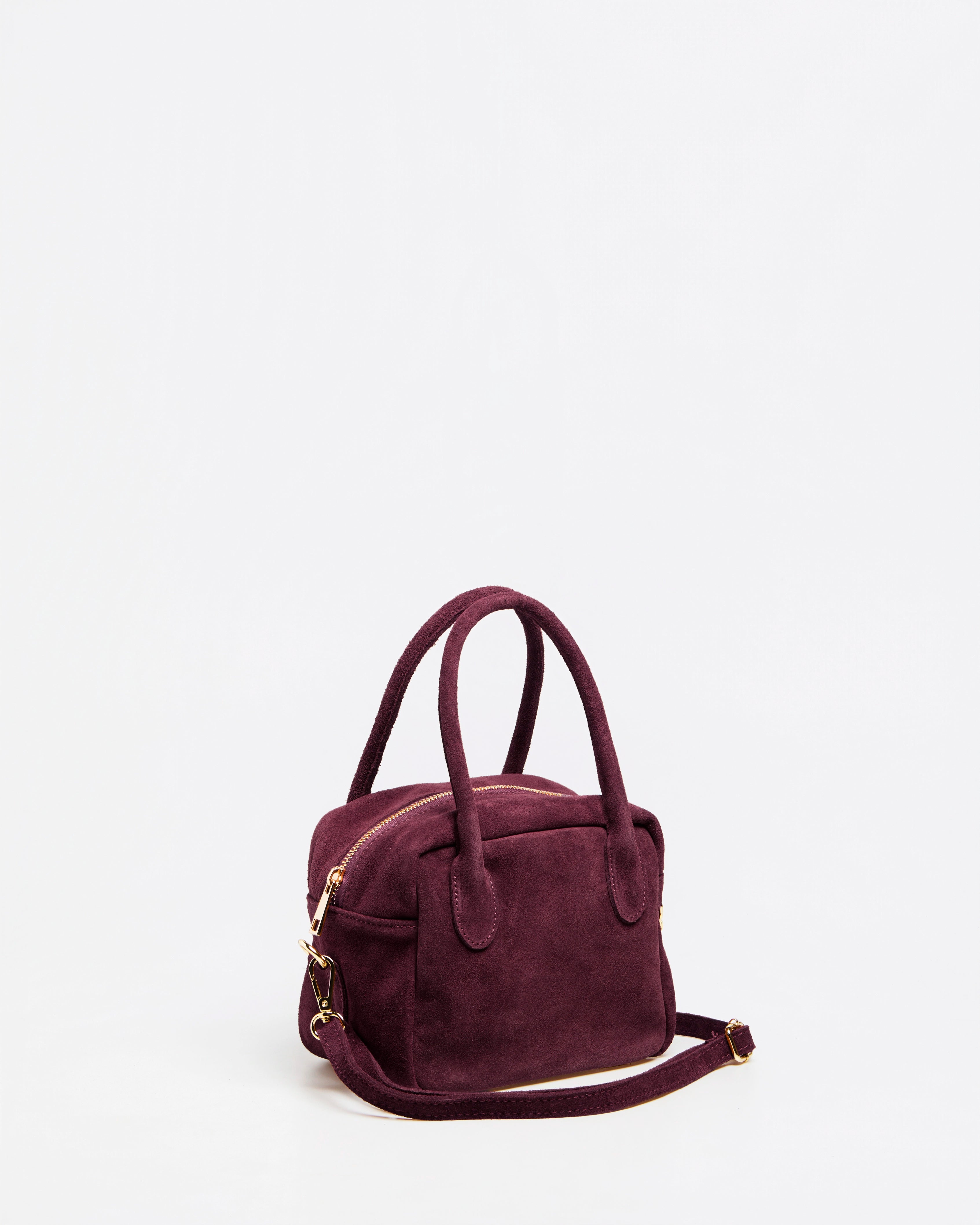 Lasonia Lami Suede Handbag - Bordeaux