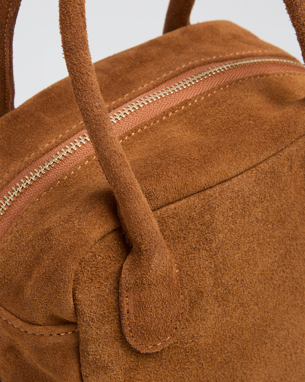 Lasonia Lami Suede Handbag - Cognac