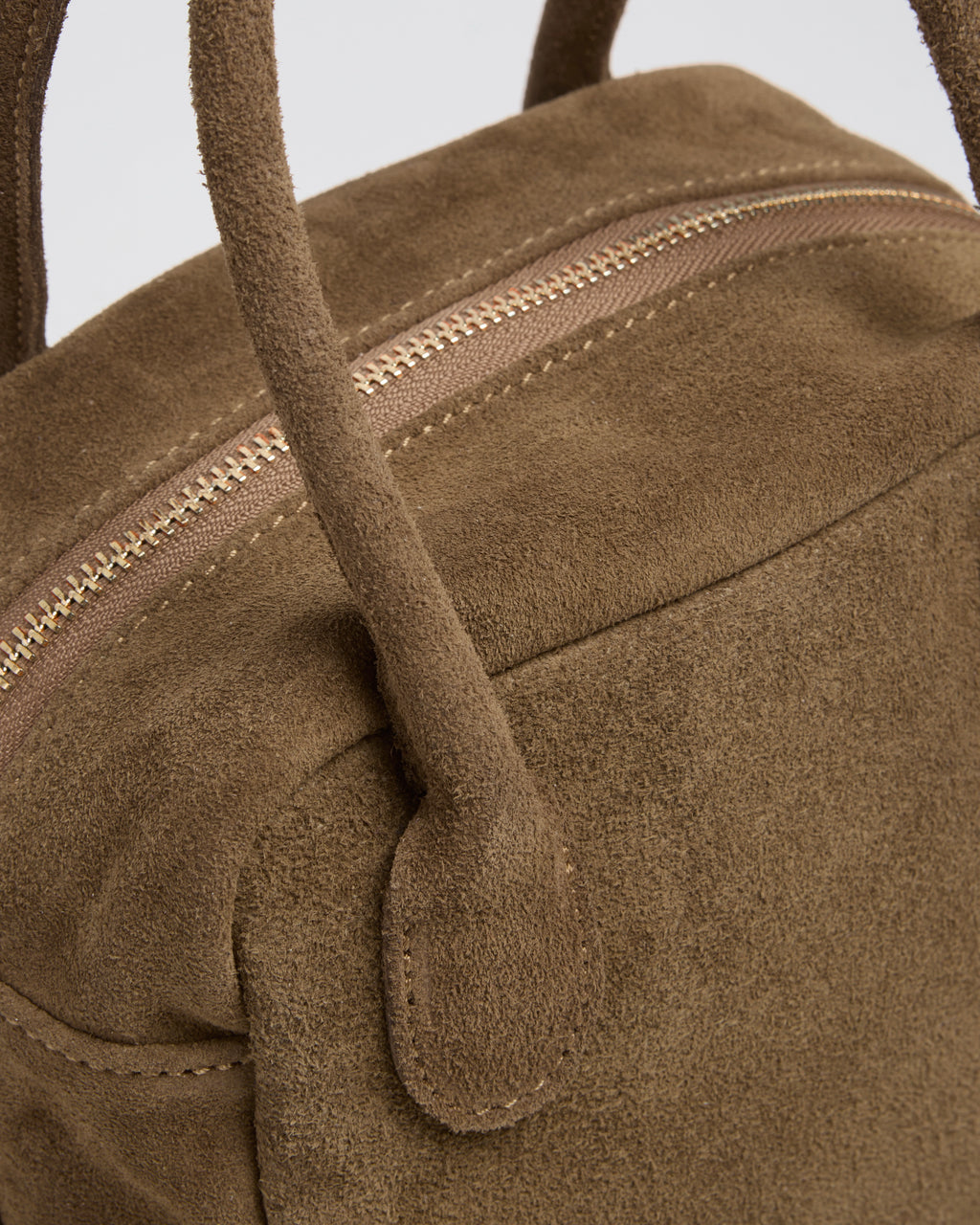 Lasonia Limi Suede Handbag - Taupe