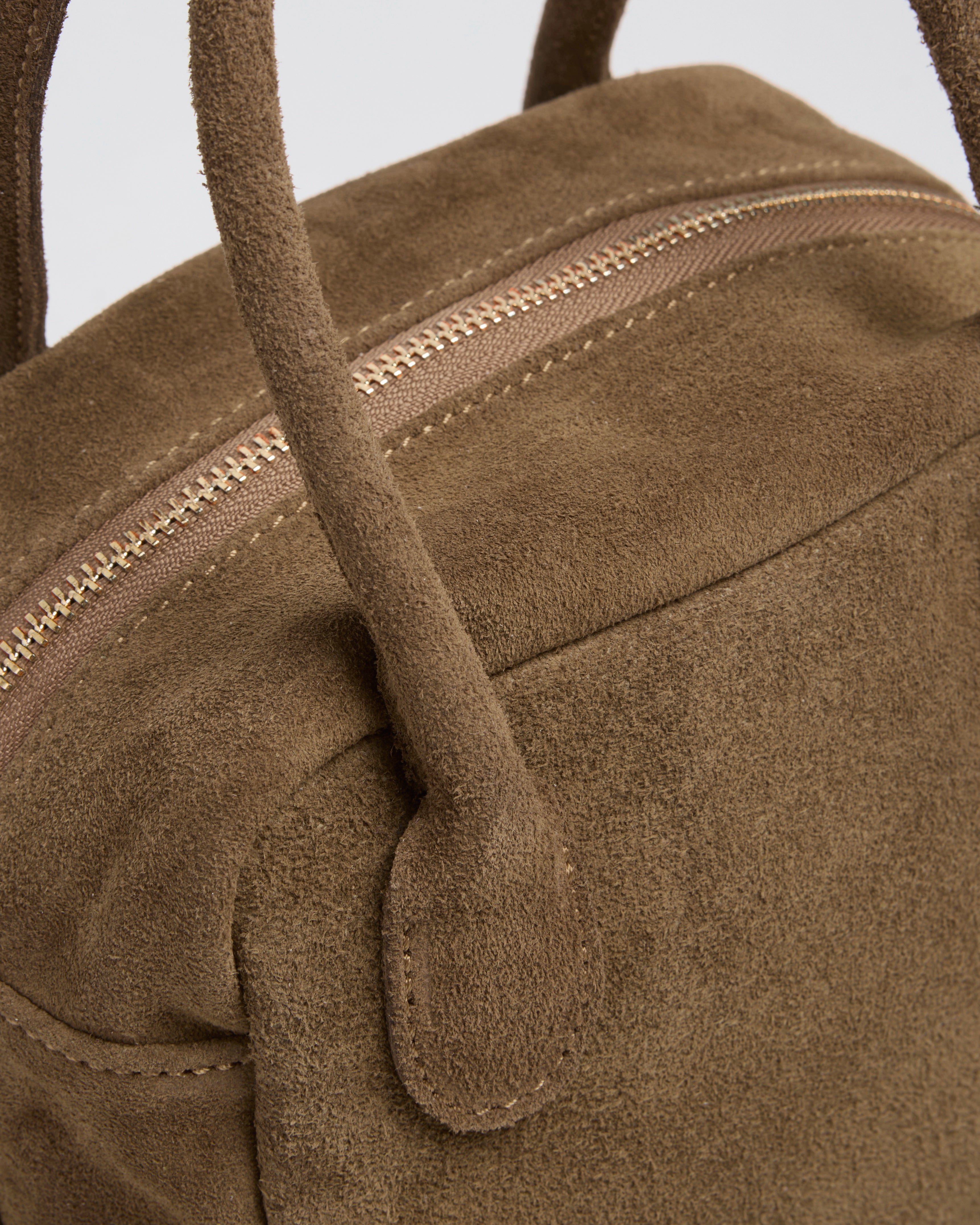 Lasonia Limi Suede Handbag - Taupe