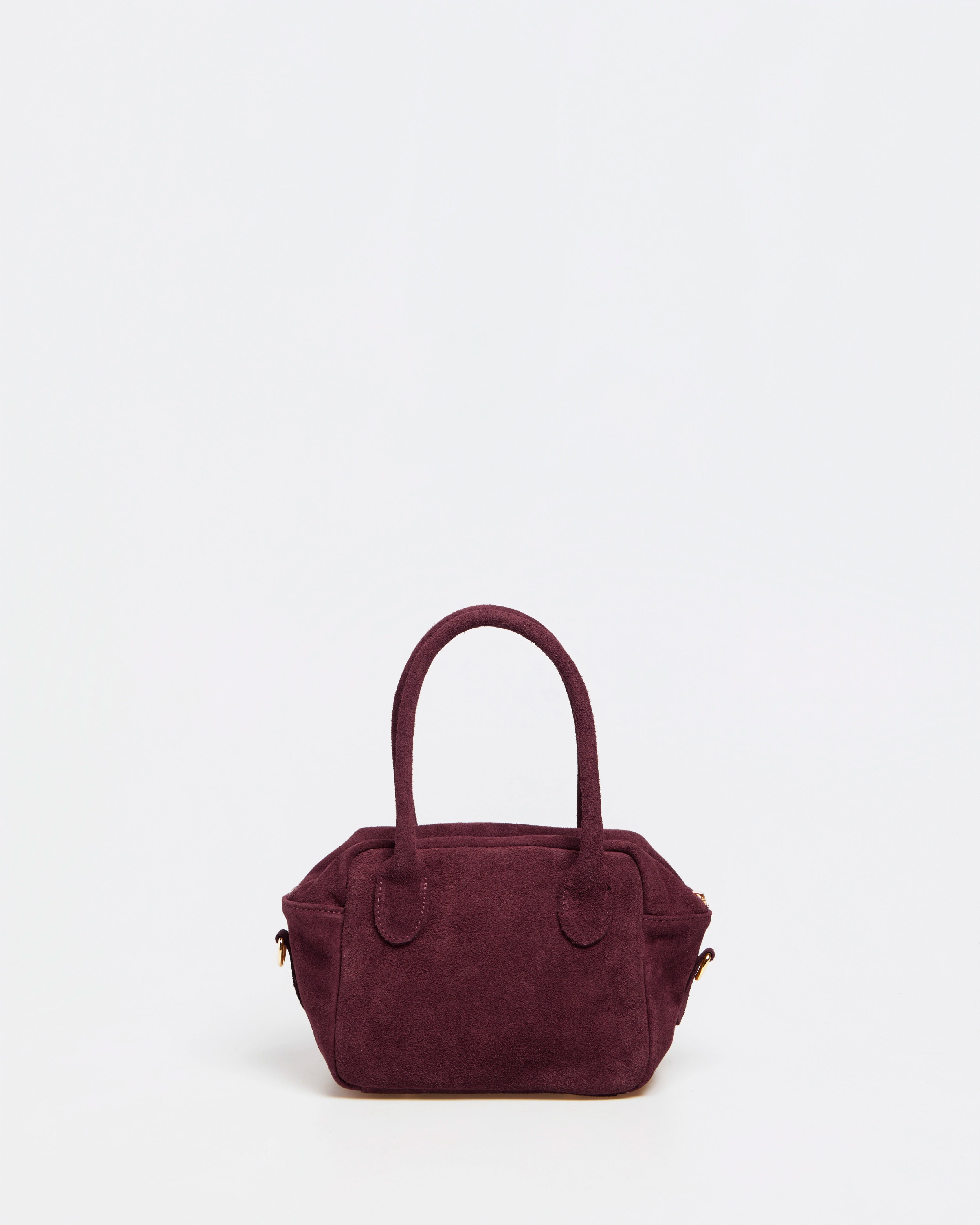 Lasonia Lami Suede Handbag - Bordeaux