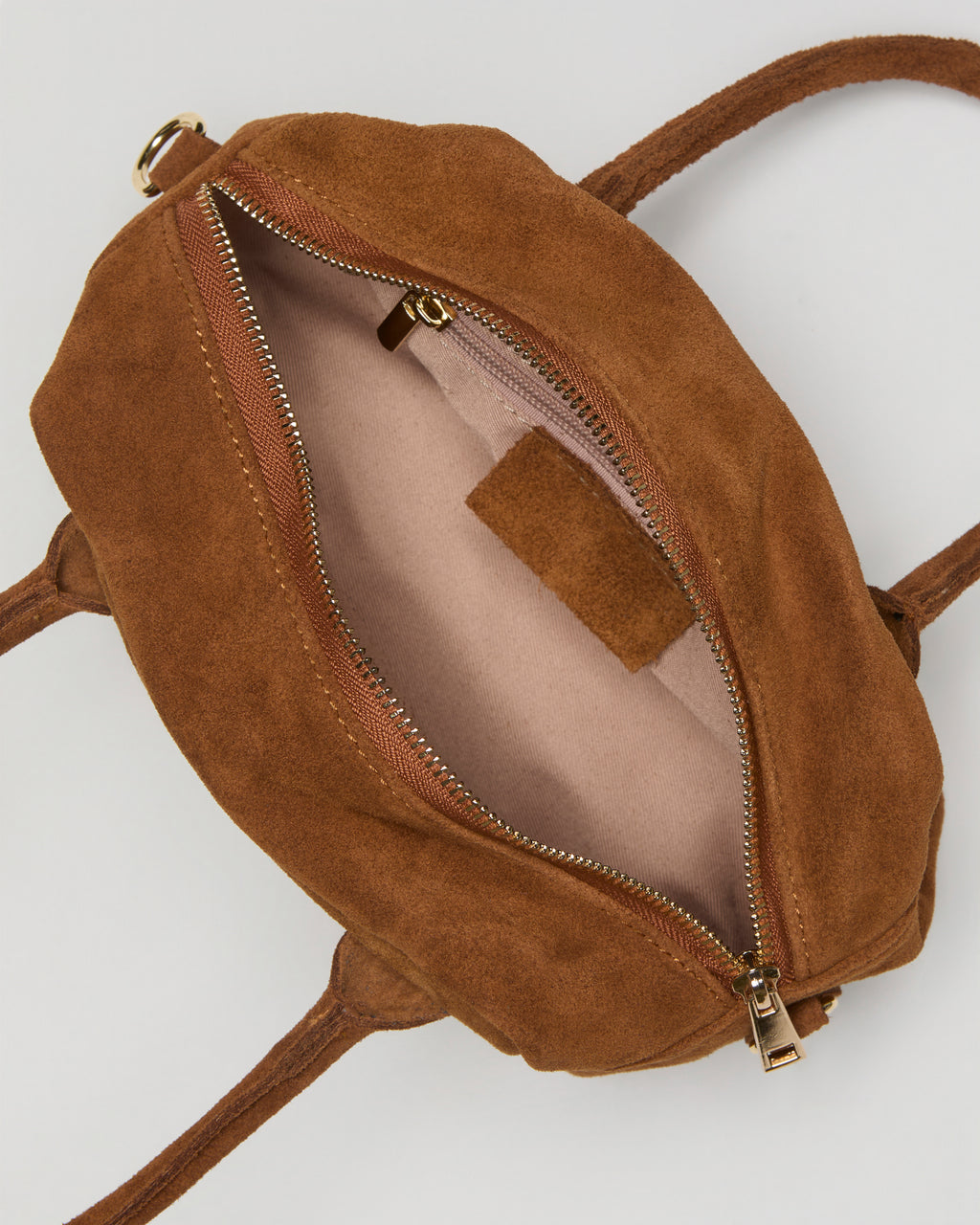 Lasonia Lami Suede Handbag - Cognac