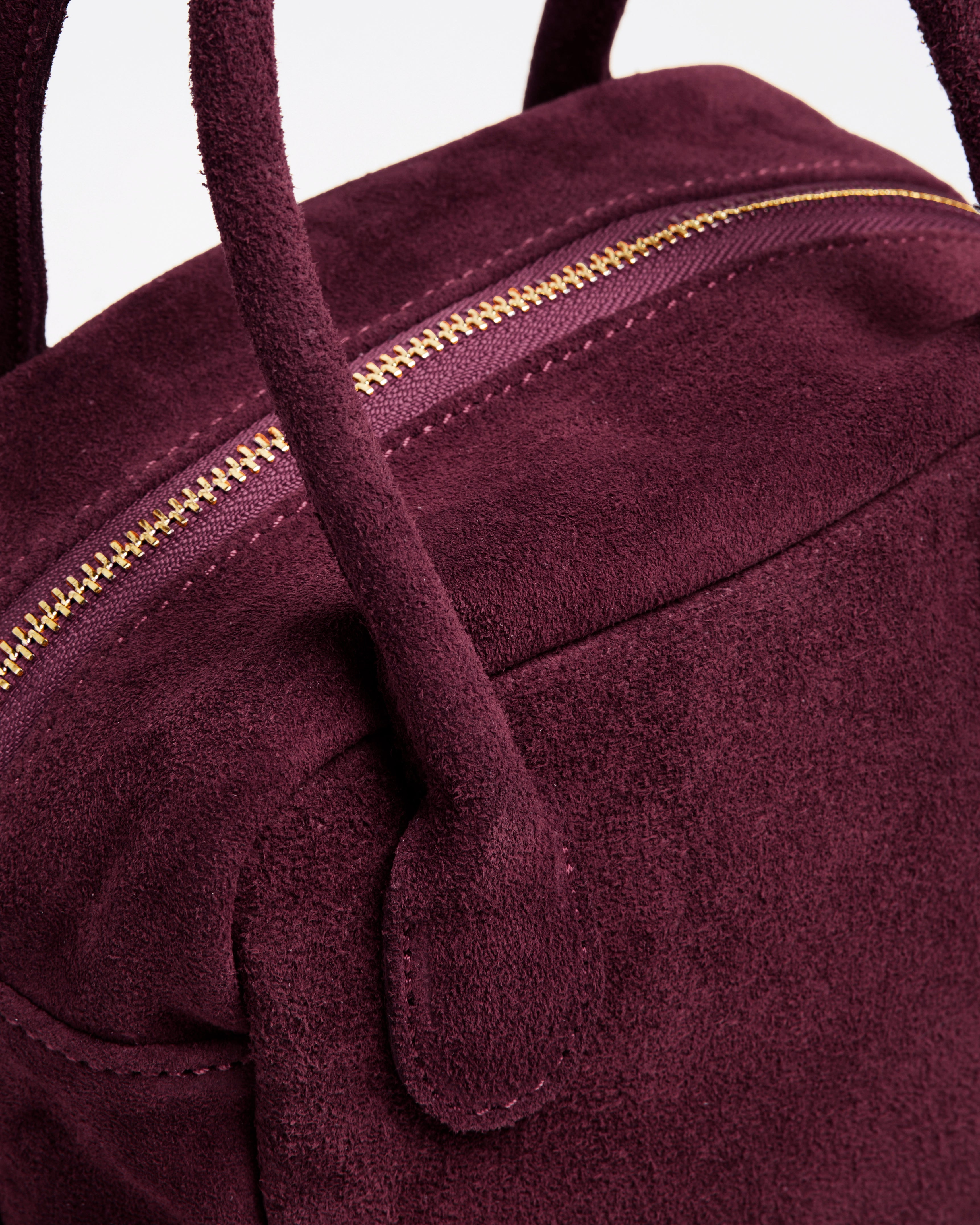 Lasonia Lami Suede Handbag - Bordeaux