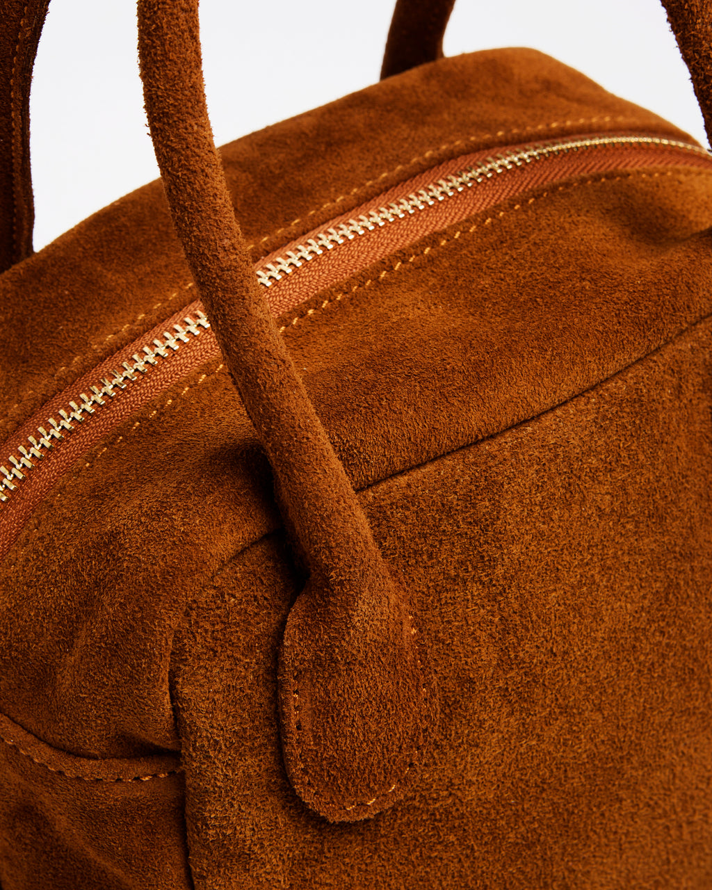 Lasonia Limi Suede Handbag - Burnt Earth