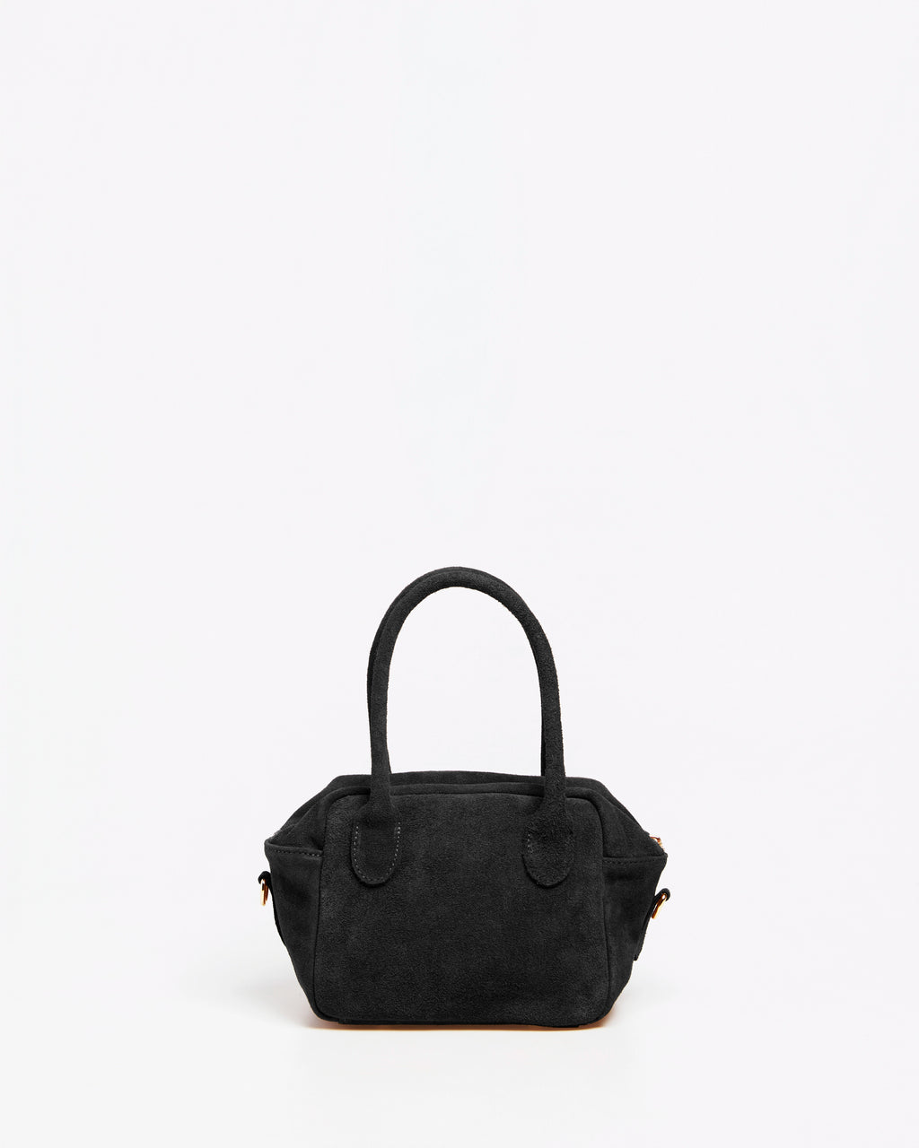 Borsa a Mano Lasonia Lami in Pelle Scamosciata - Nero