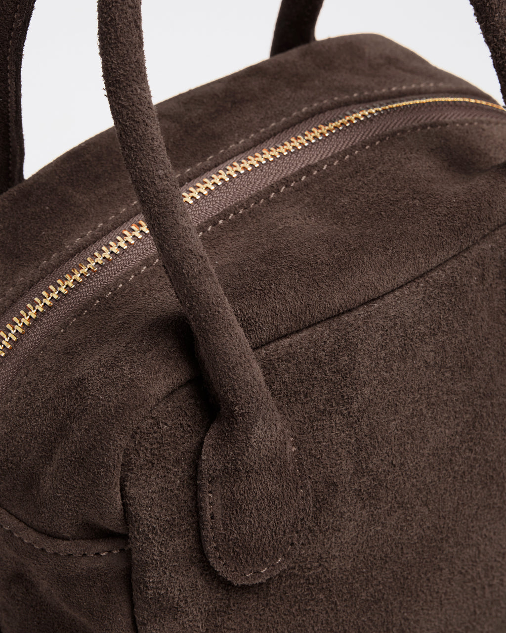 Lasonia Lami Suede Handbag - Dark Brown