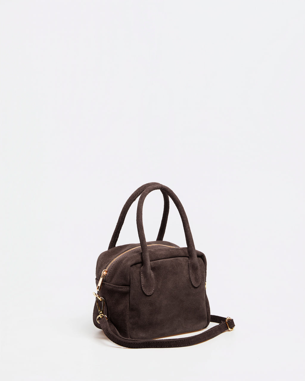 Lasonia Lami Suede Handbag - Dark Brown