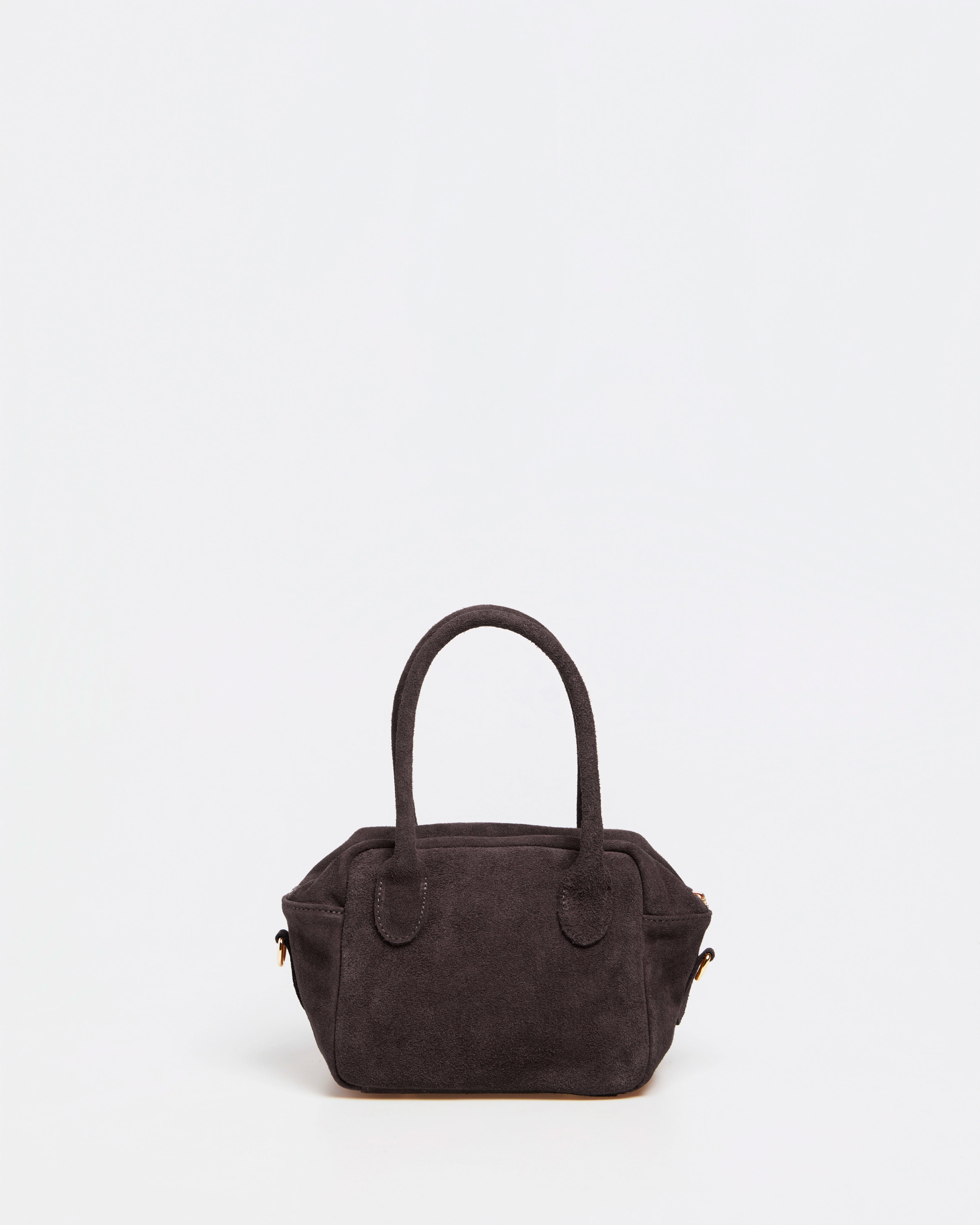 Lasonia Lami Suede Handbag - Dark Brown