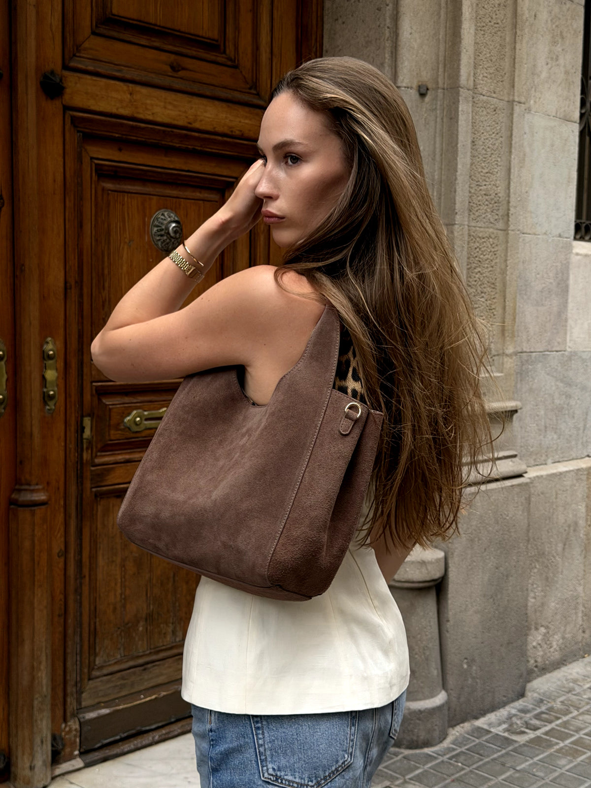 Borsa a Spalla Lasonia Riri - Marrone