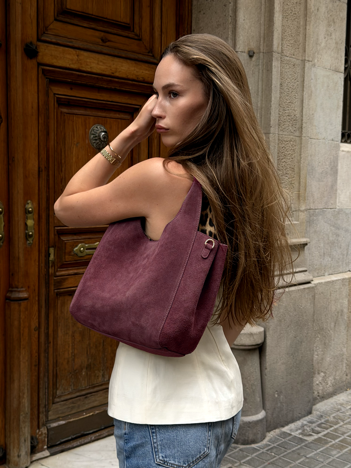 Borsa a Spalla Lasonia Riri - Bordeaux