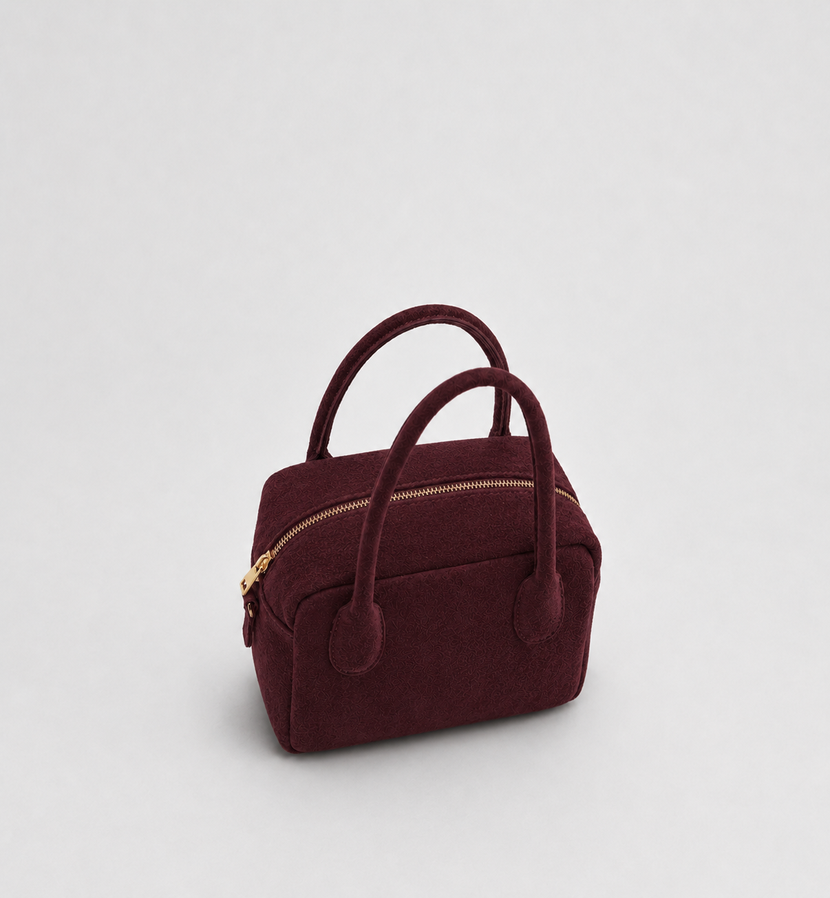 Borsa a Mano Lasonia Limi in Pelle Scamosciata - Bordeaux