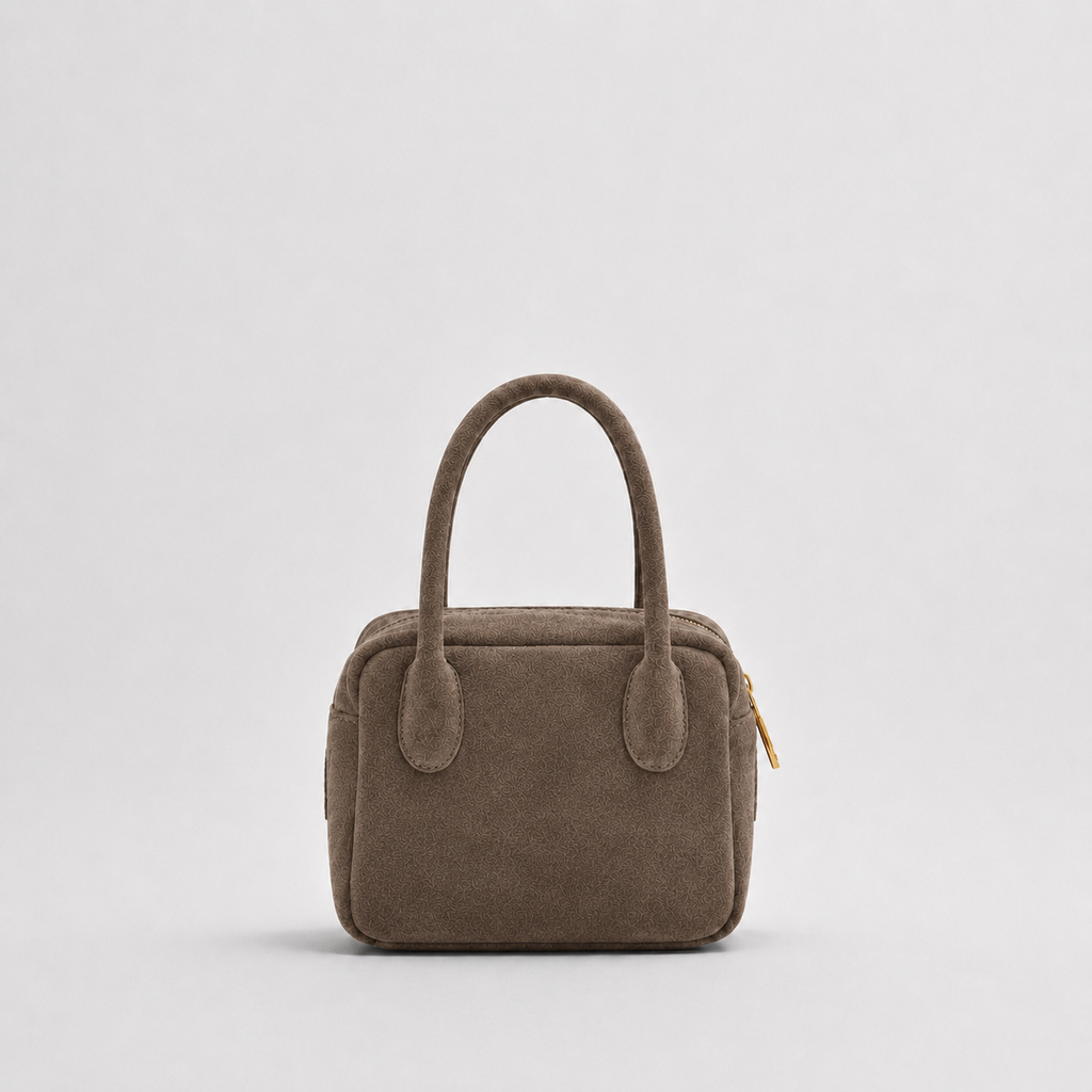 Lasonia Limi Suede Handbag - Taupe