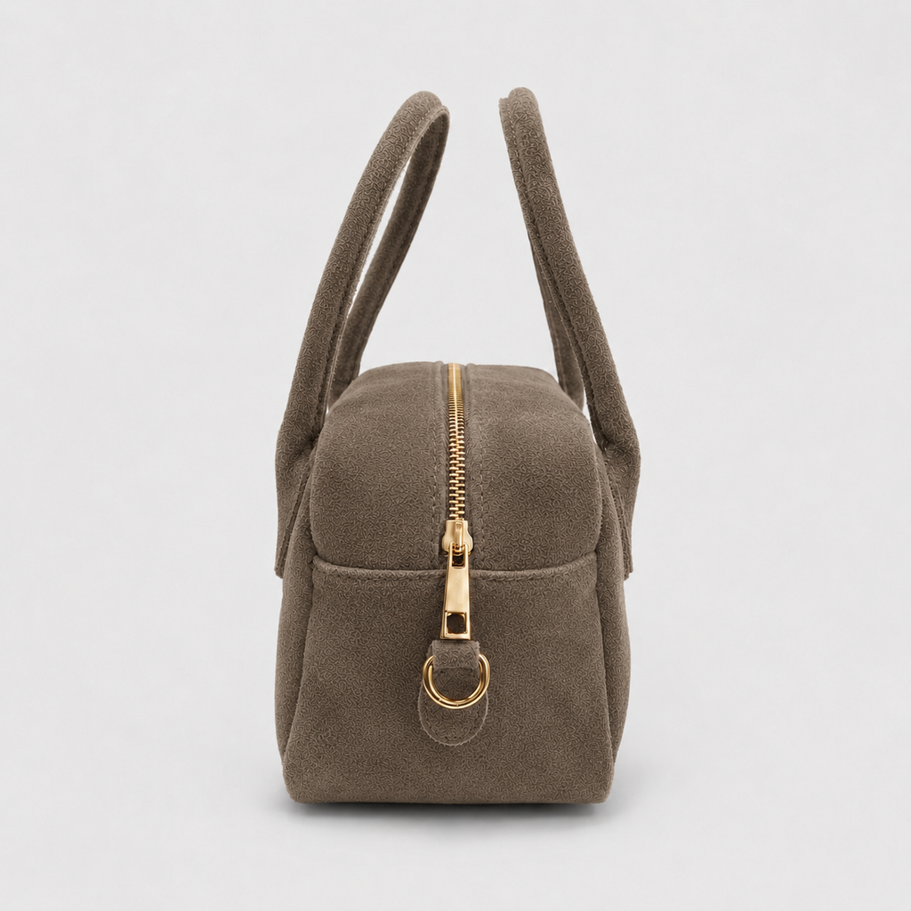 Lasonia Limi Suede Handbag - Taupe