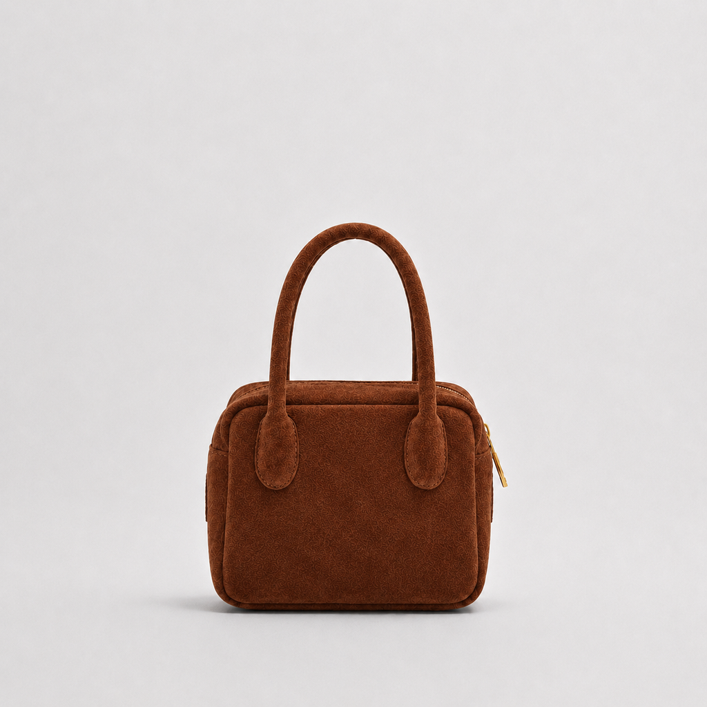 Lasonia Limi Suede Handbag - Burnt Earth