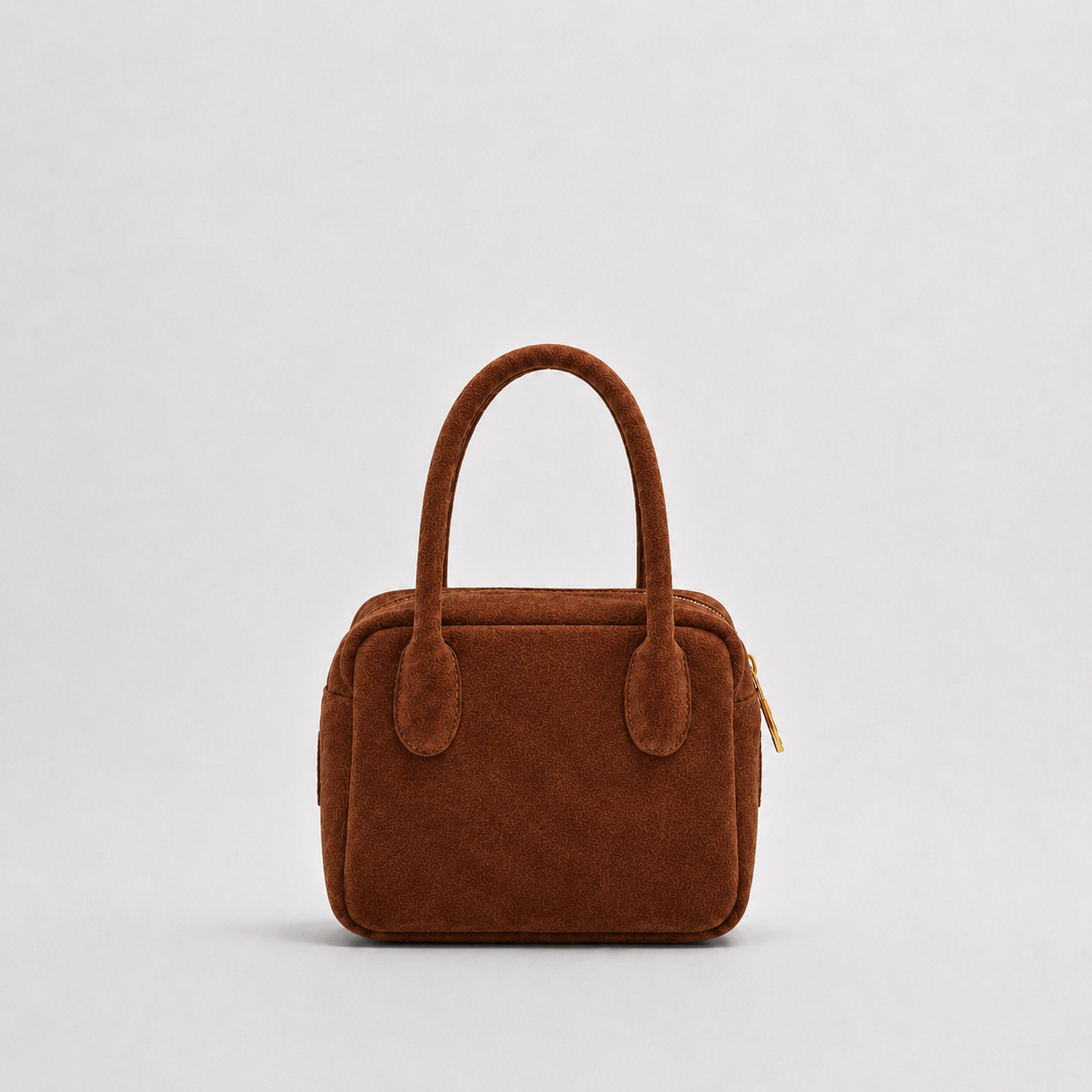 Borsa a Mano Lasonia Limi in Pelle Scamosciata - Terra Bruciata
