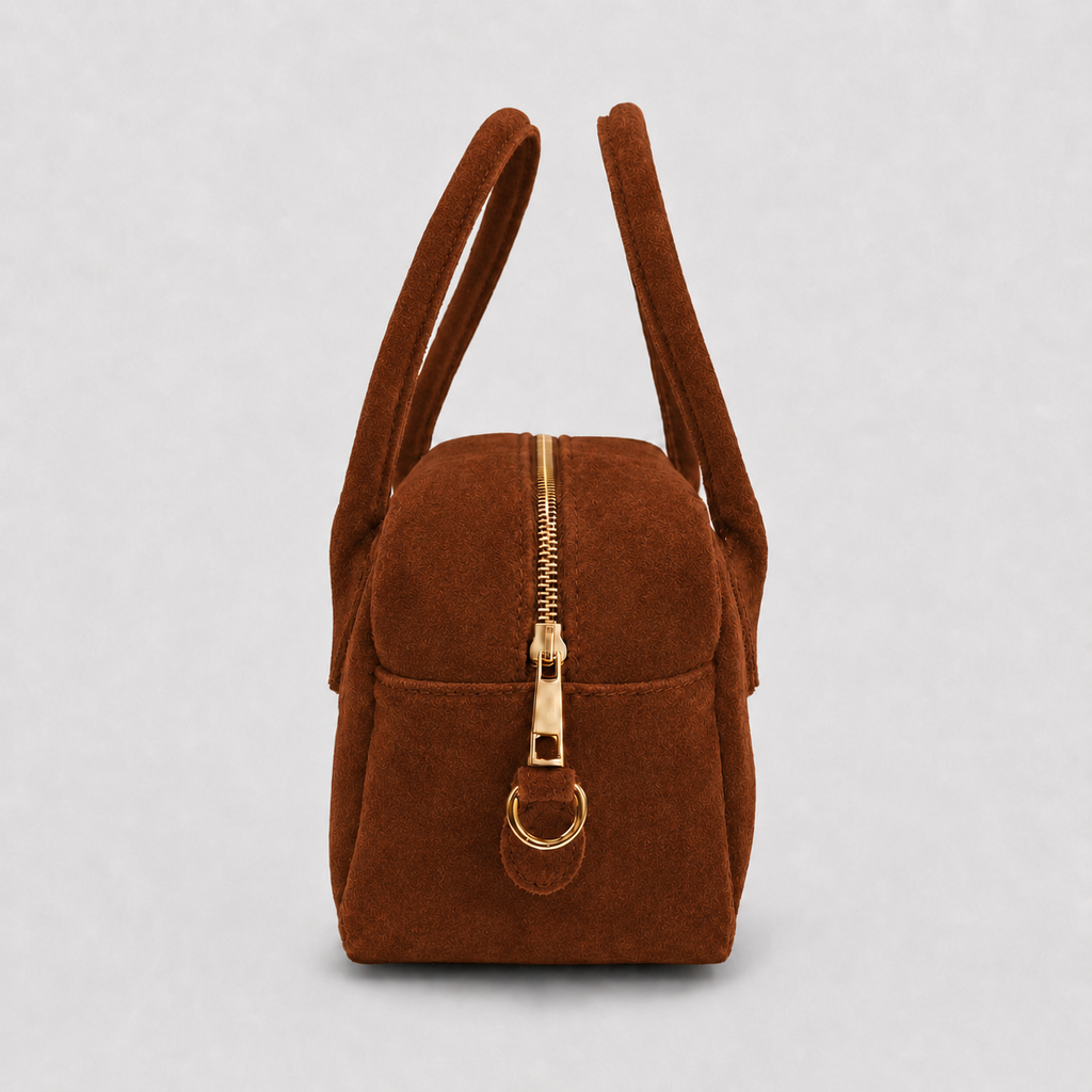 Lasonia Limi Suede Handbag - Burnt Earth
