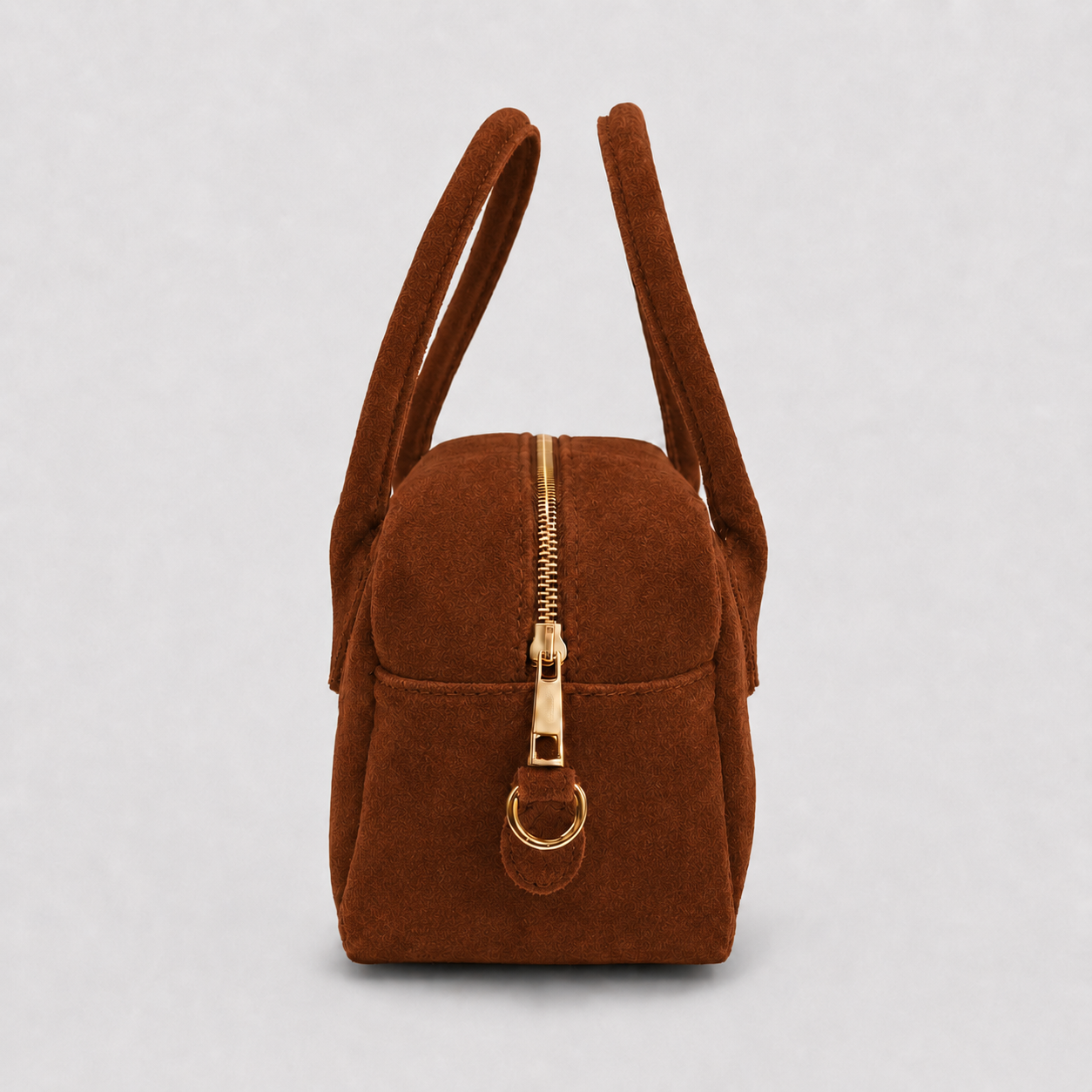 Borsa a Mano Lasonia Limi in Pelle Scamosciata - Terra Bruciata