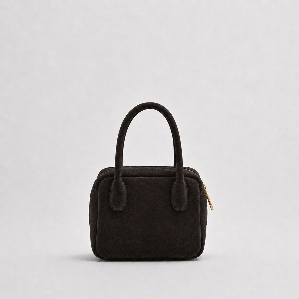 Lasonia Limi Suede Handbag - Dark Brown