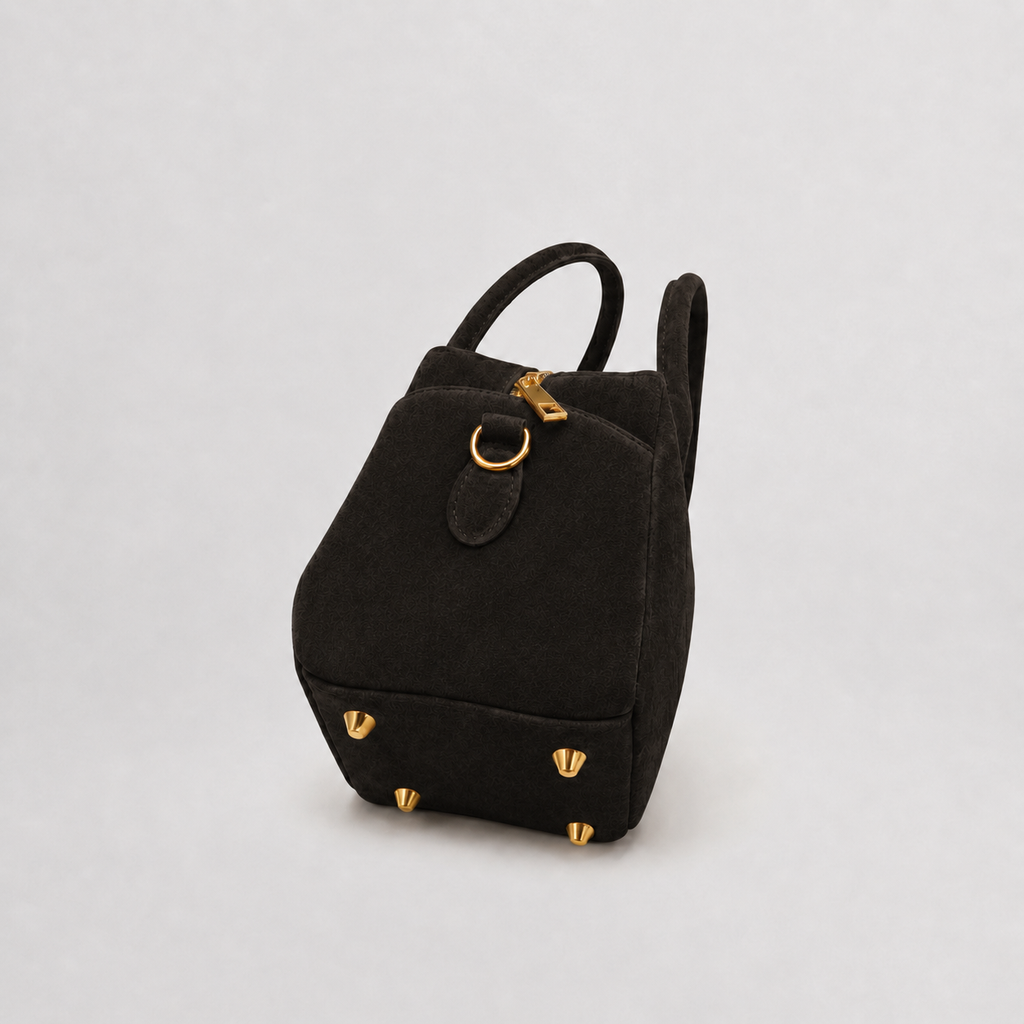 Lasonia Limi Suede Handbag - Dark Brown