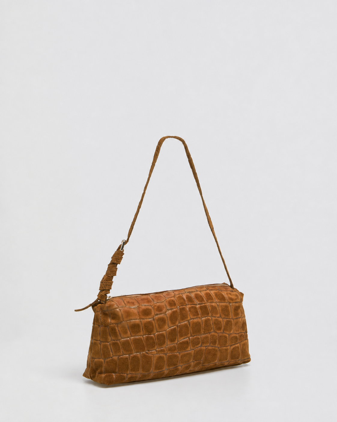 Borsa Baguette Lasonia Patina - Cognac