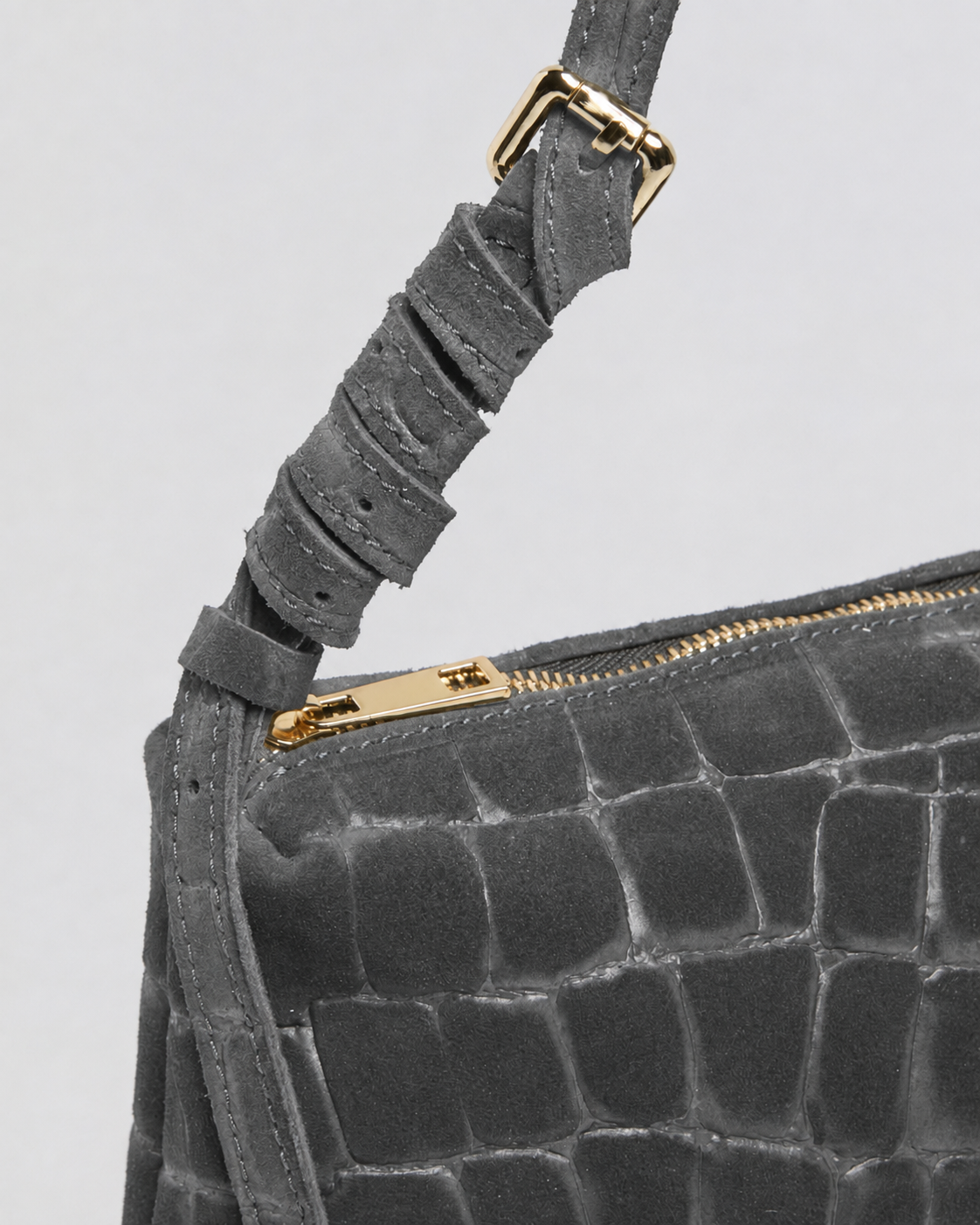 Borsa Baguette Lasonia Patina - Grigio