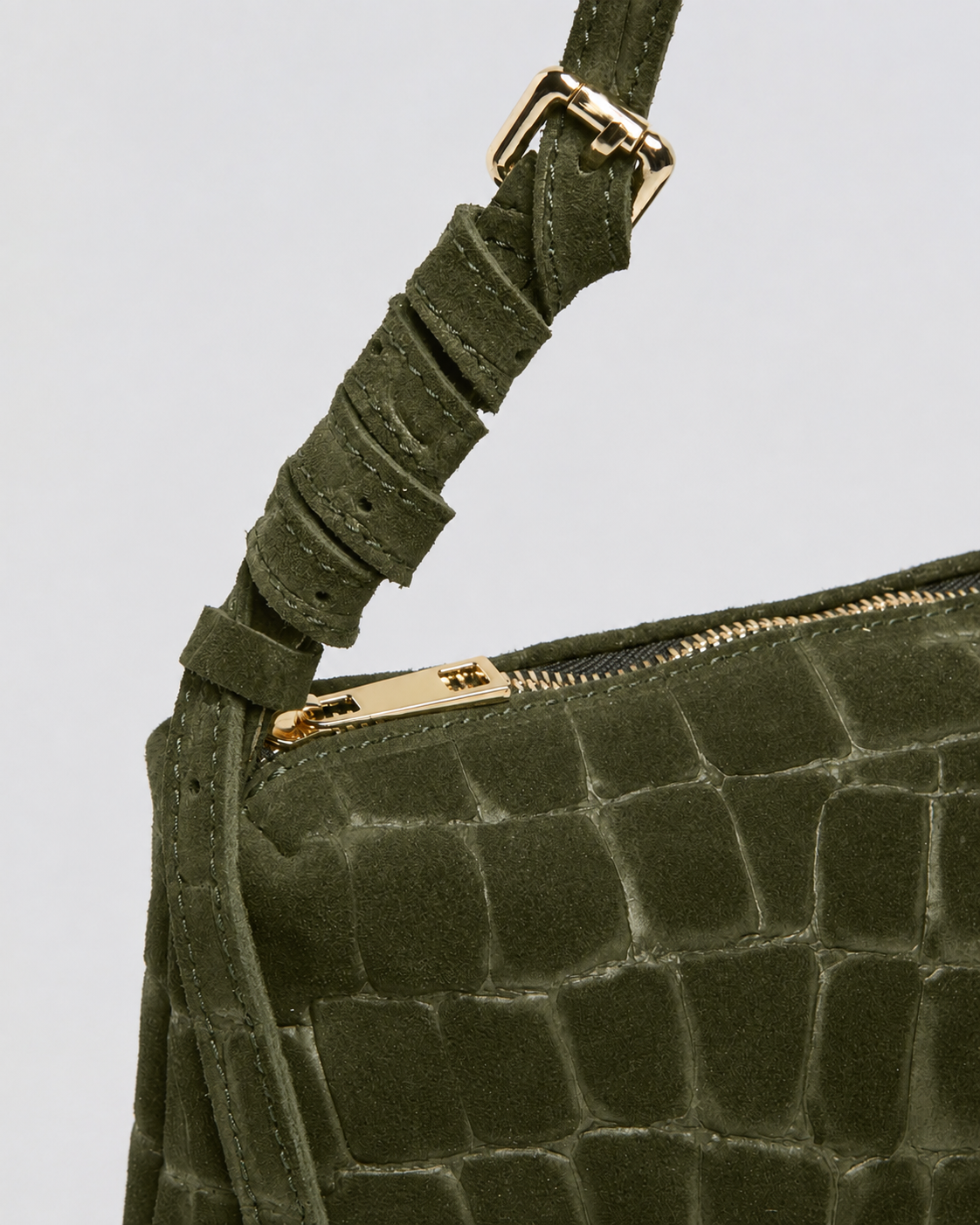 Borsa Baguette Lasonia Patina - Khaki