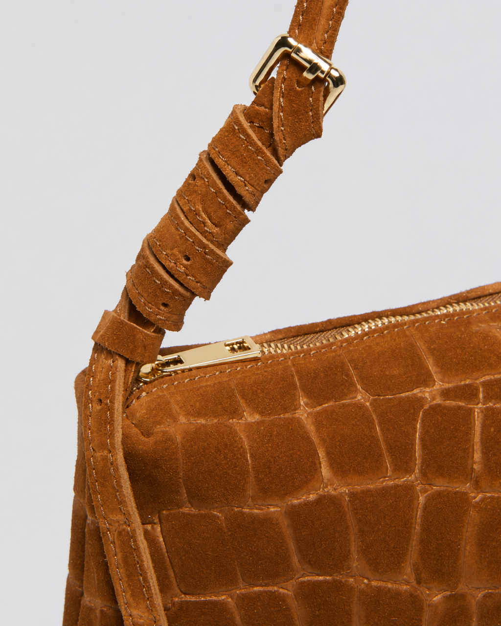 Borsa Baguette Lasonia Patina - Cognac