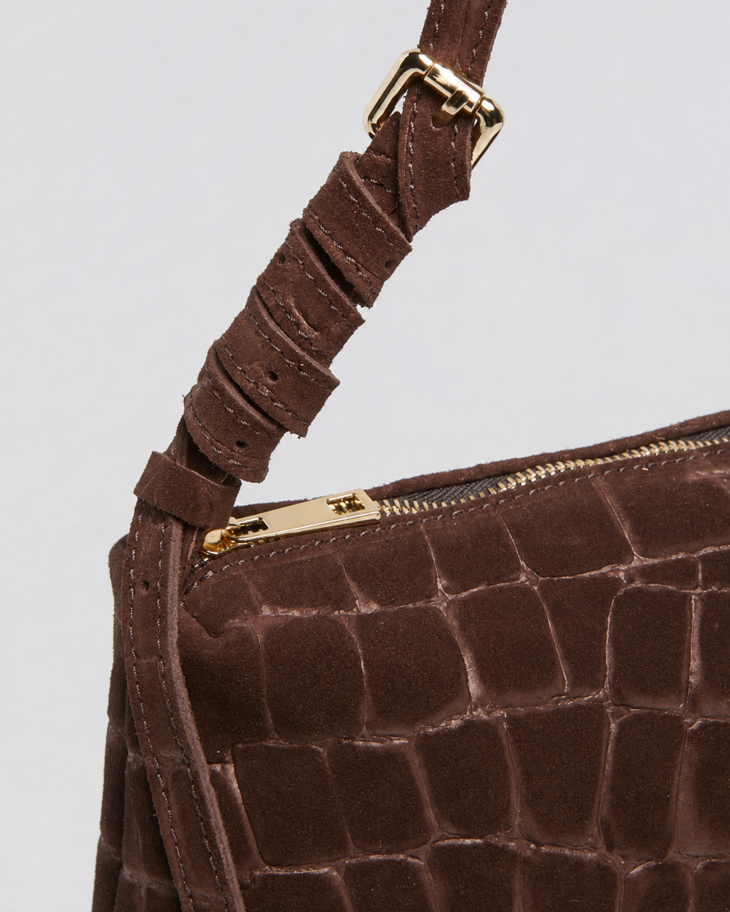 Borsa Baguette Lasonia Patina - Marrone