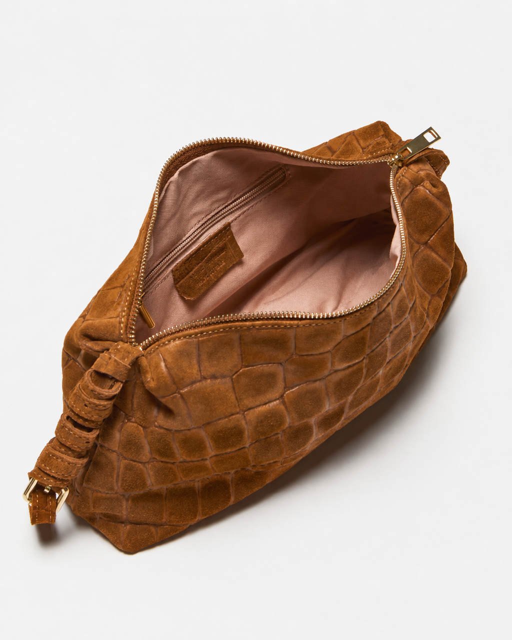 Borsa Baguette Lasonia Patina - Cognac