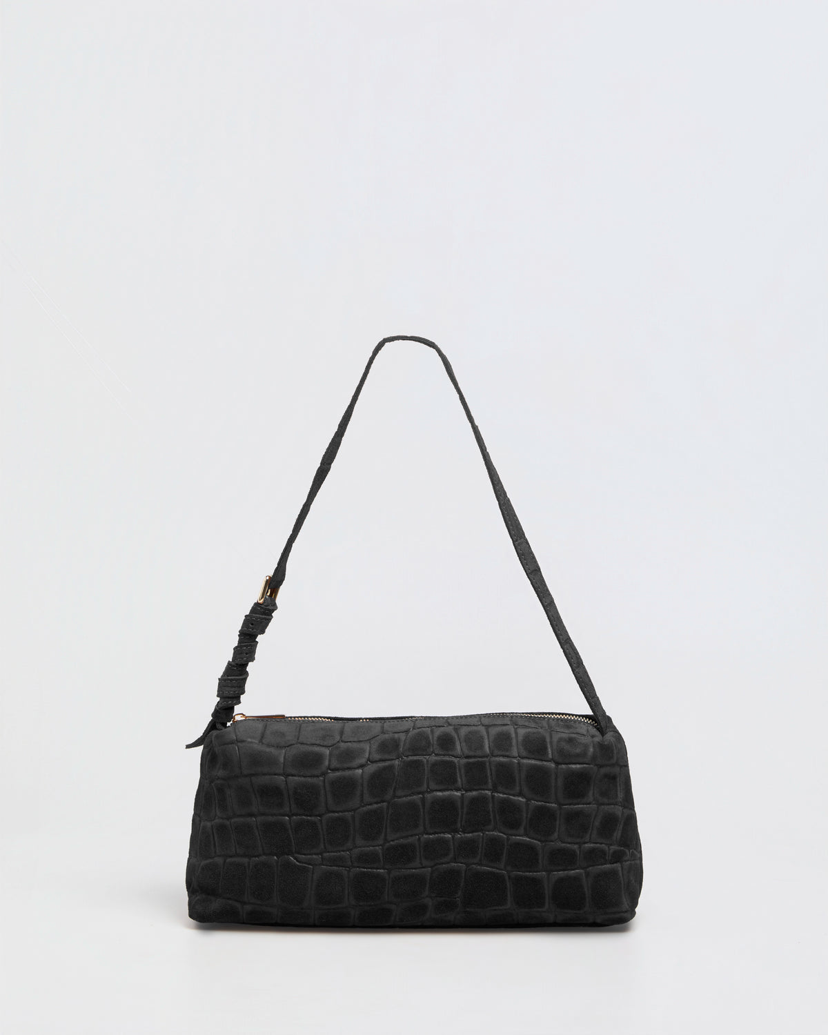 Borsa Baguette Lasonia Patina - Nero
