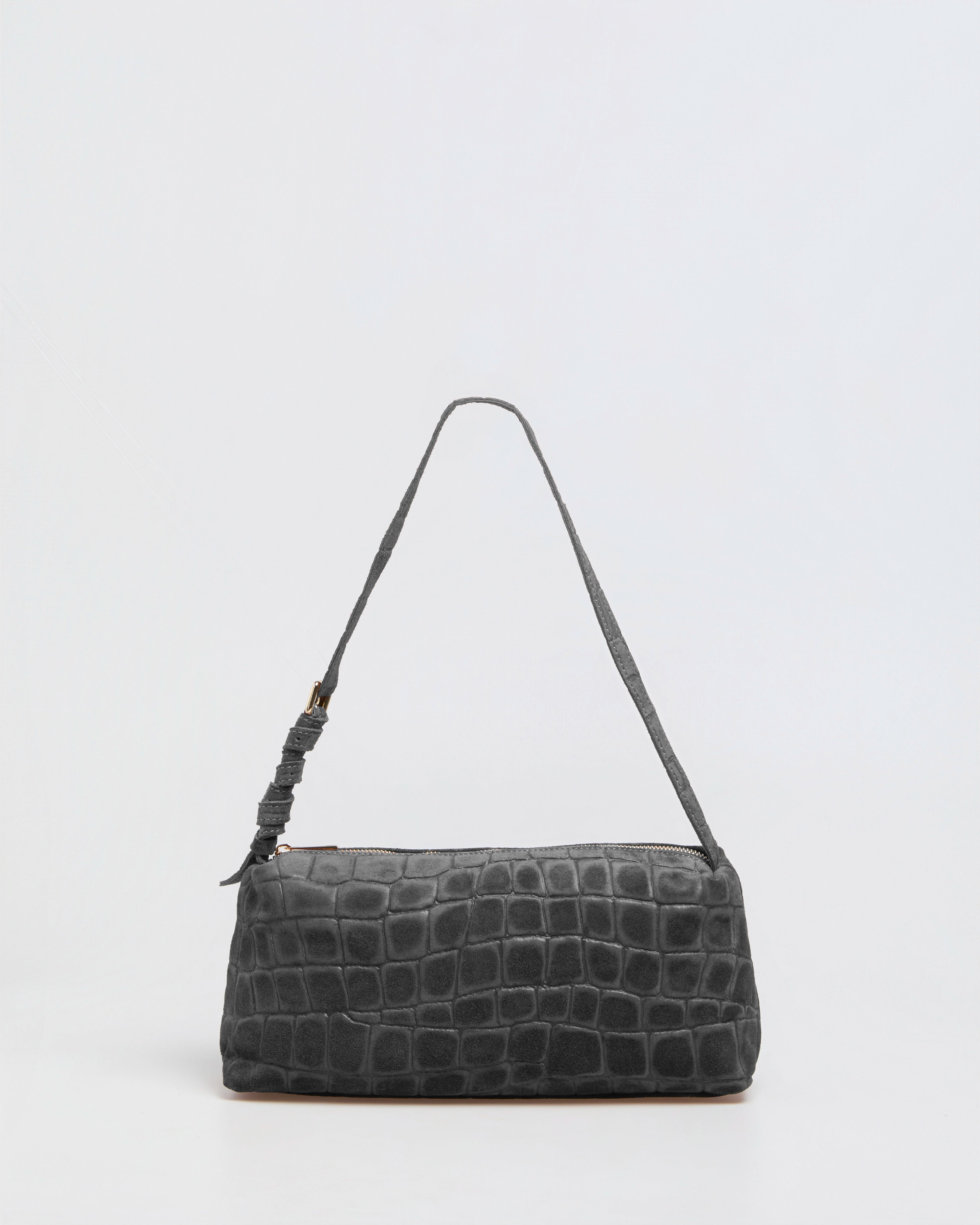 Borsa Baguette Lasonia Patina - Grigio