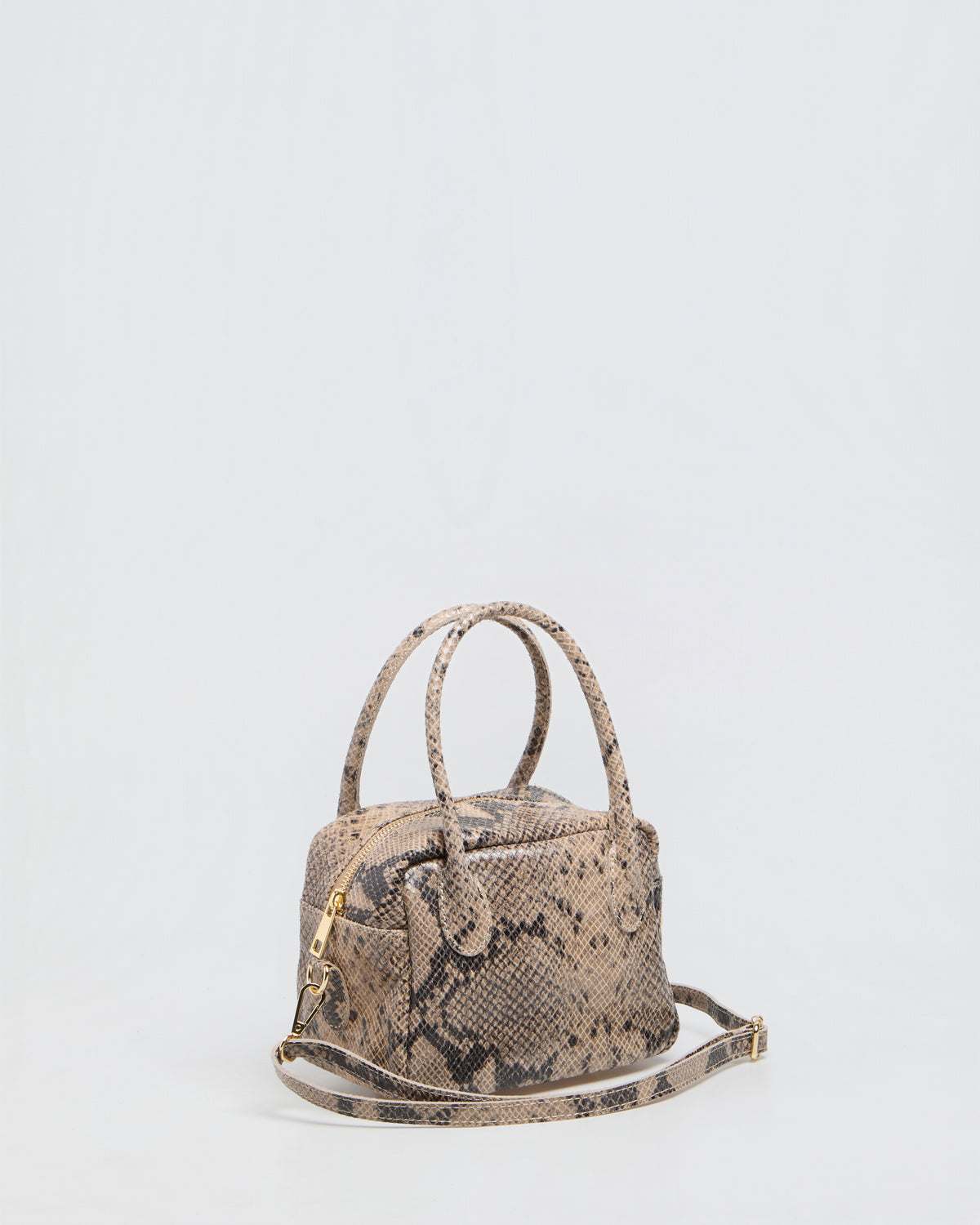 Borsa a Mano Lasonia Lima Pitone - Taupe