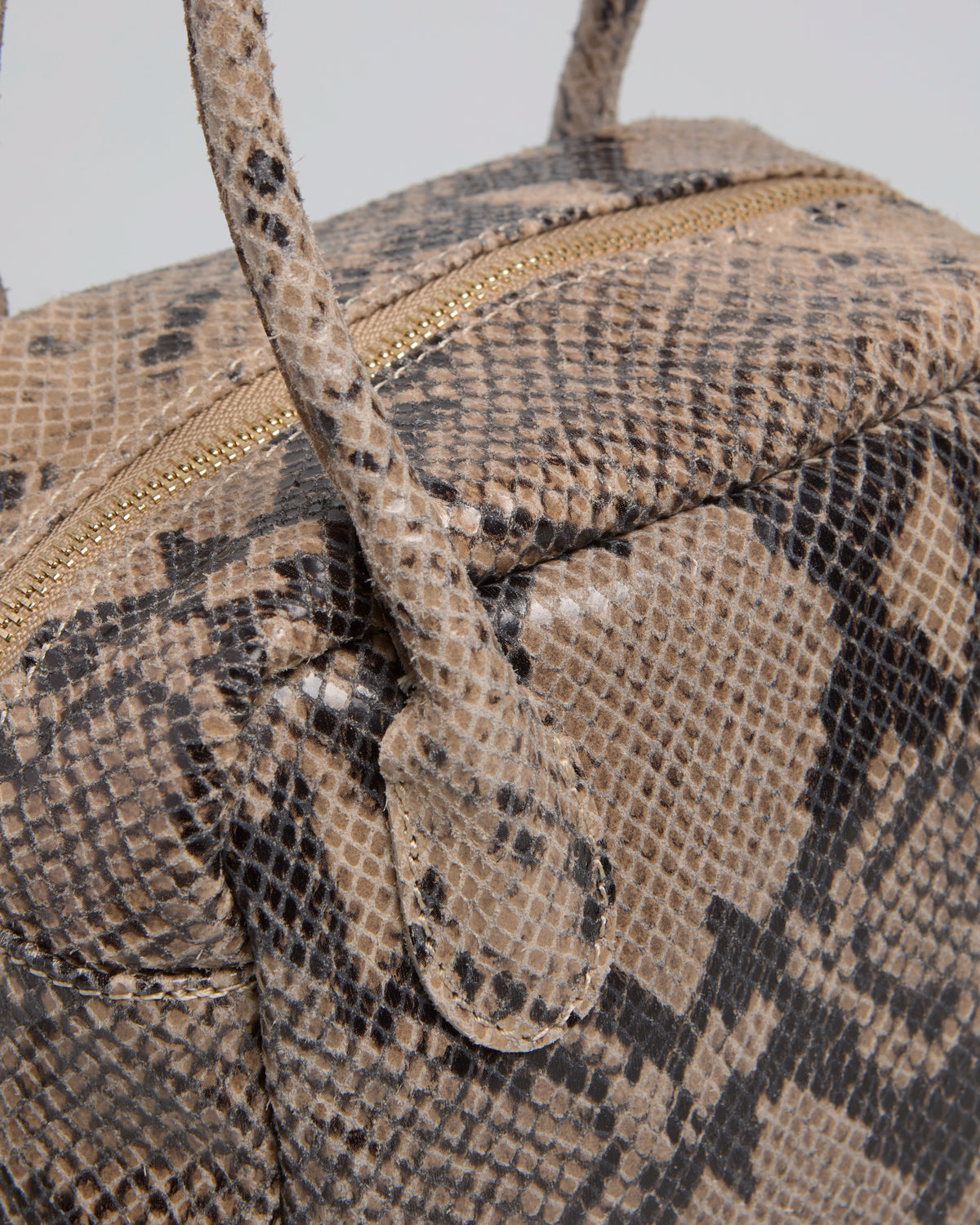 Borsa a Mano Lasonia Lima Pitone - Taupe