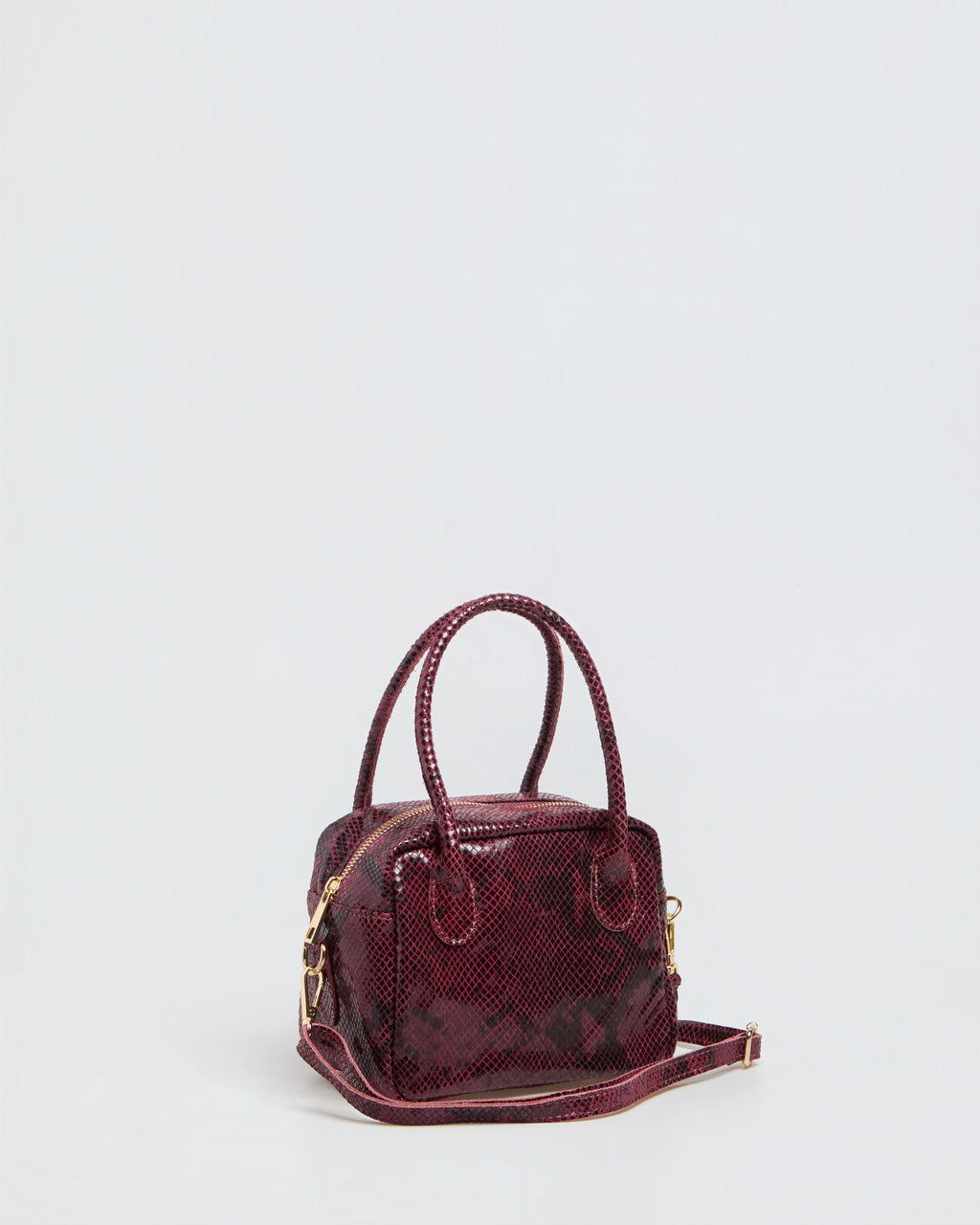 Borsa a Mano Lasonia Lima Pitone - Bordeaux