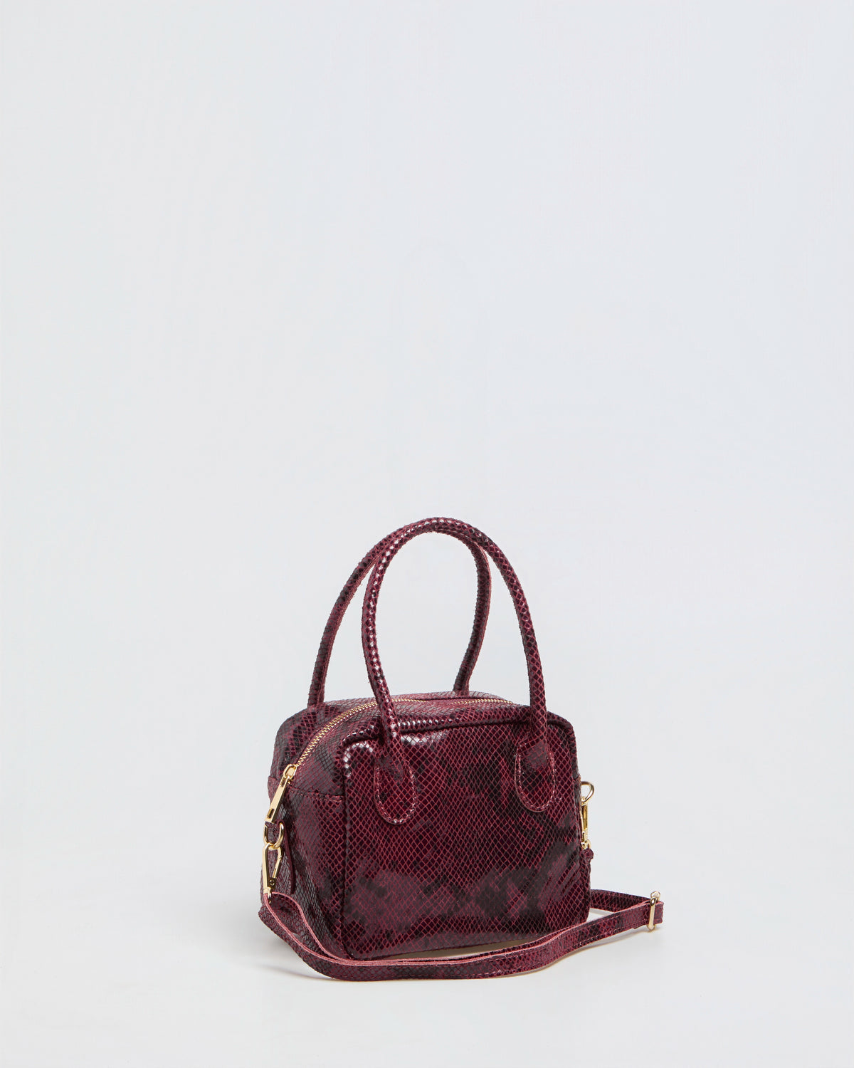 Borsa a Mano Lasonia Lima Pitone - Bordeaux