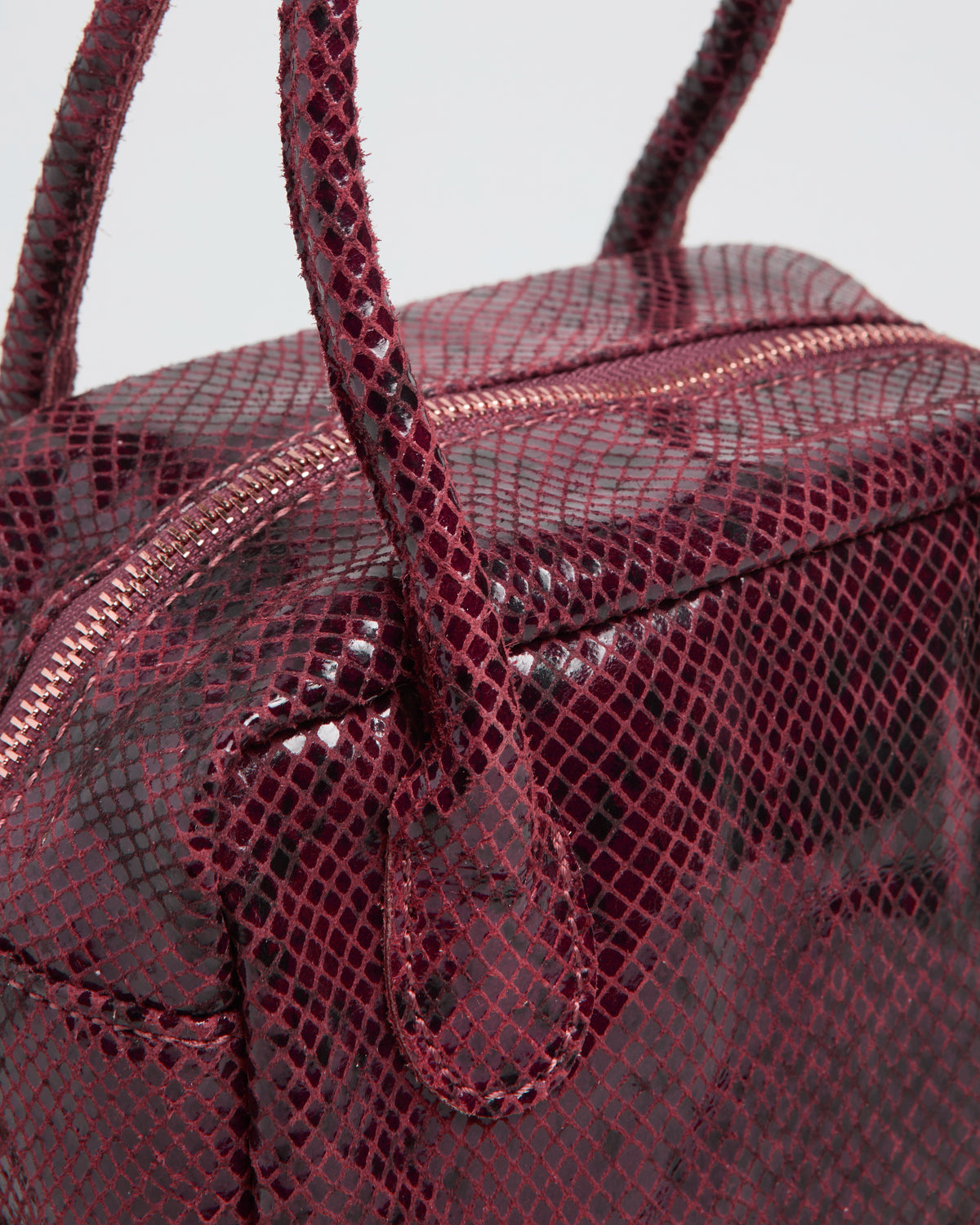 Borsa a Mano Lasonia Lima Pitone - Bordeaux