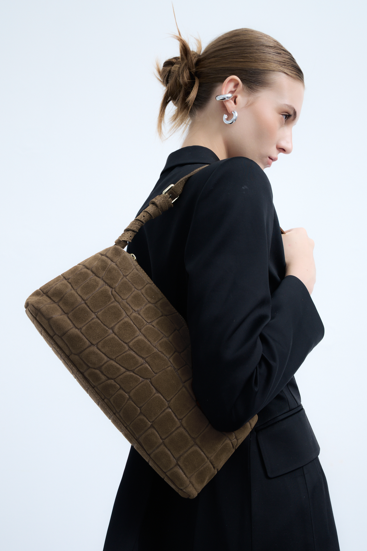 Borsa Baguette Lasonia Patina - Taupe