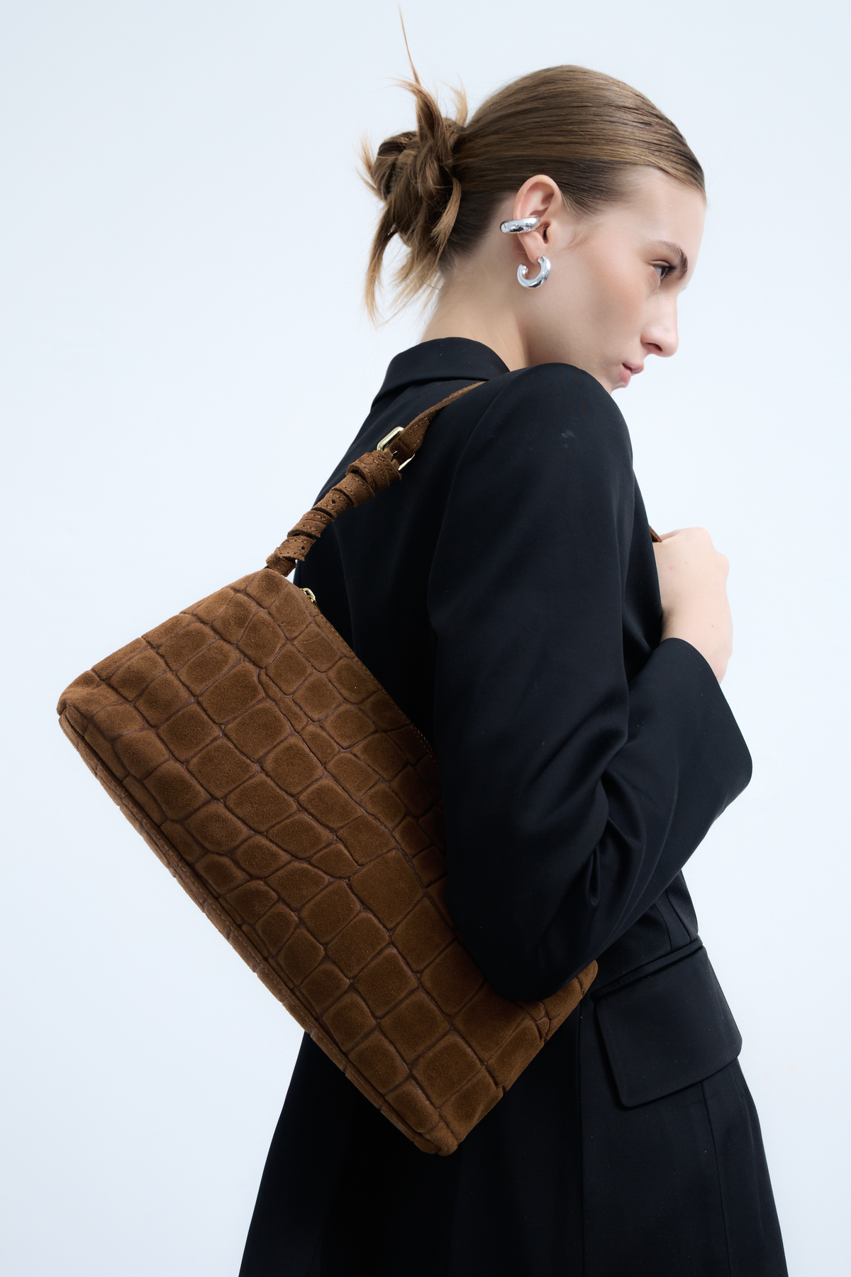Borsa Baguette Lasonia Patina - Marrone