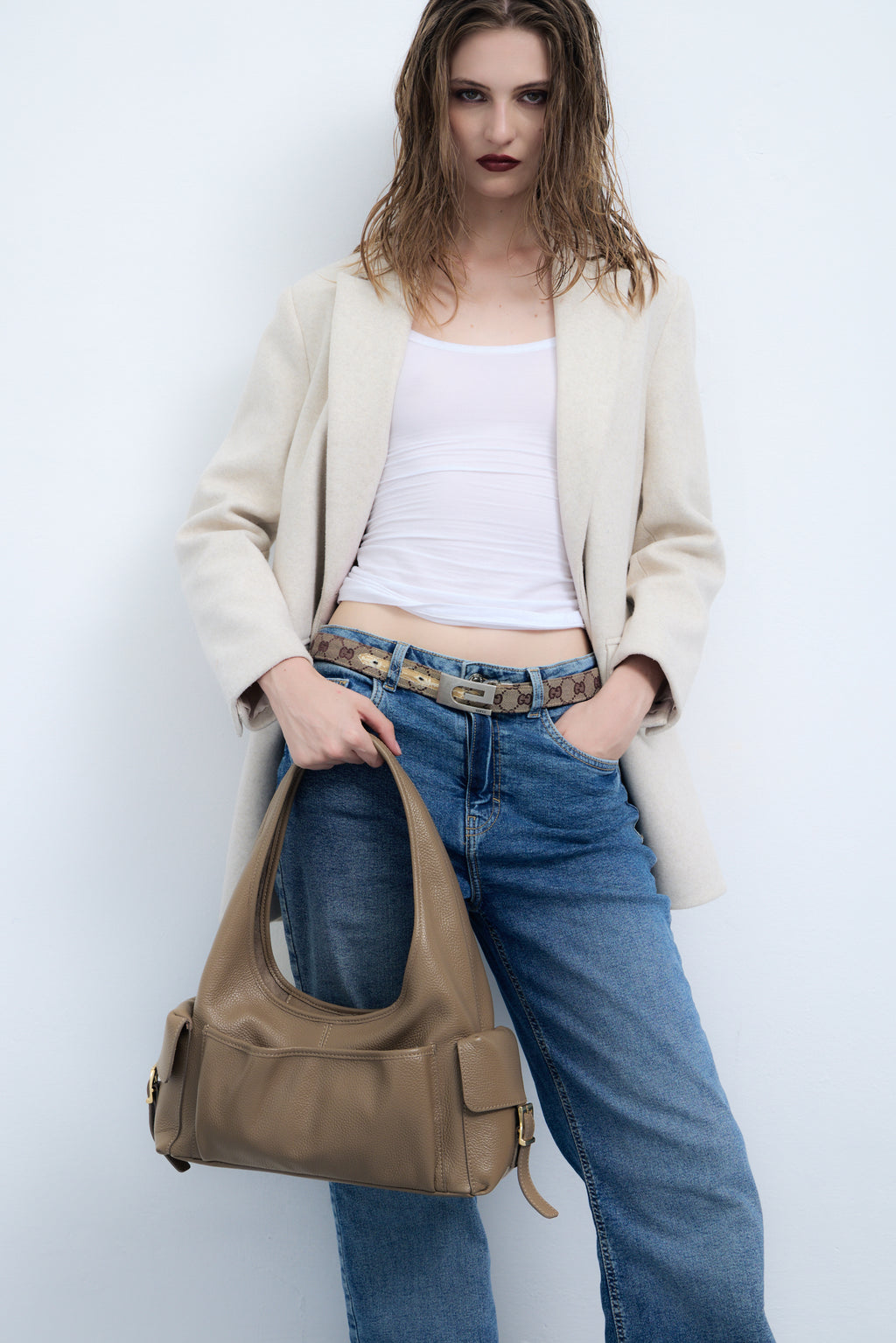 Borsa a Spalla Lasonia Novelle - Taupe